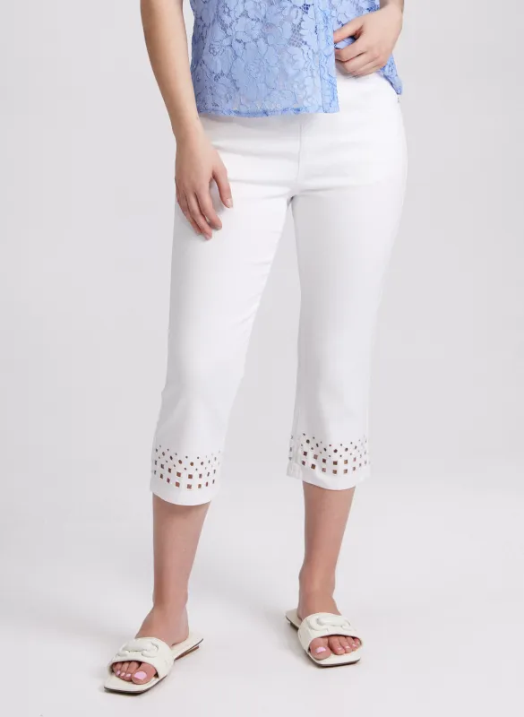 Perforated Denim Capris sold by Laura