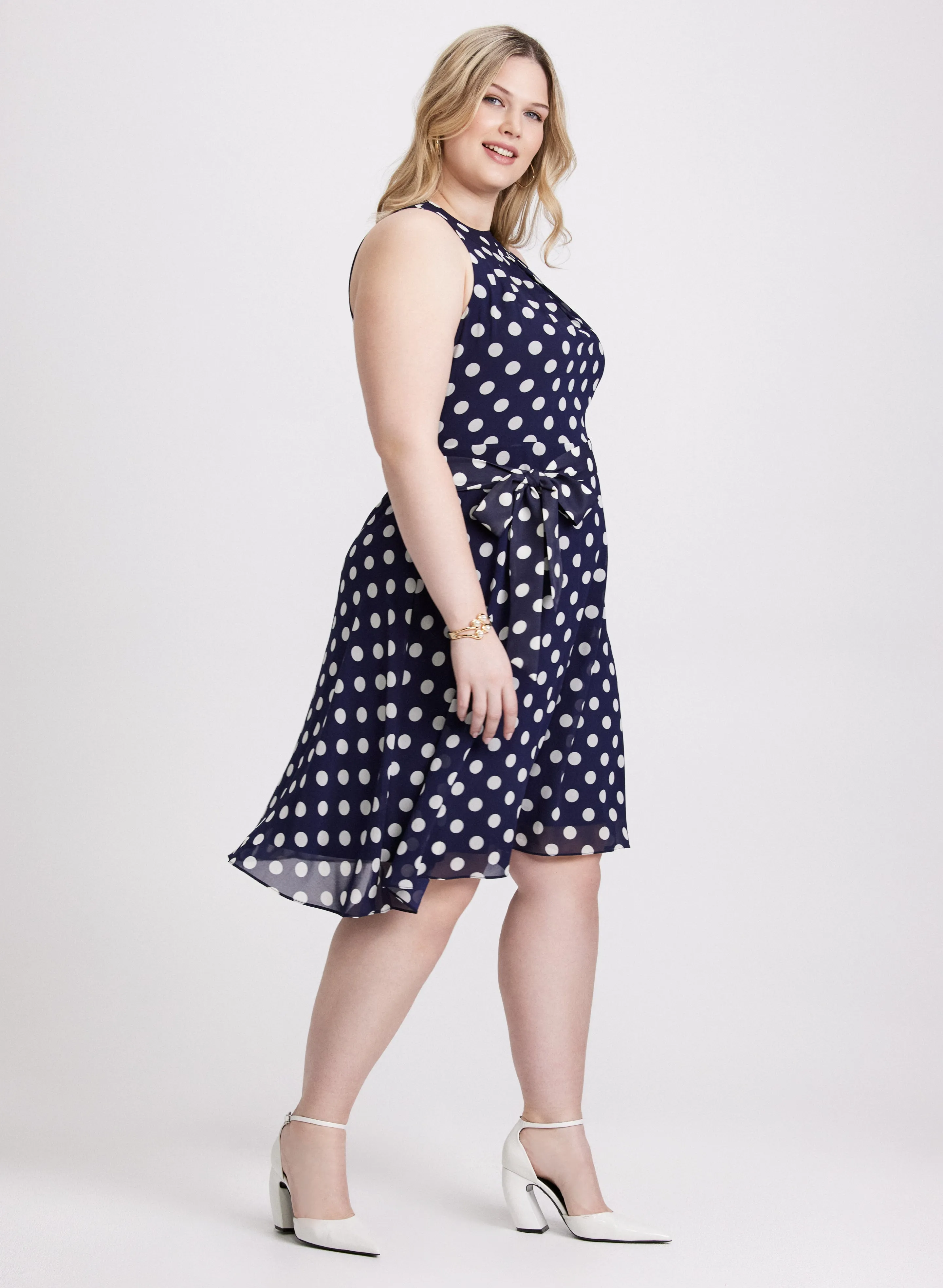 Polka Dot Chiffon Dress sold by Laura product image thumbnail 2