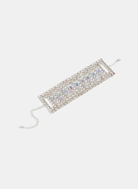 Wide Crystal Bracelet sold by Laura
