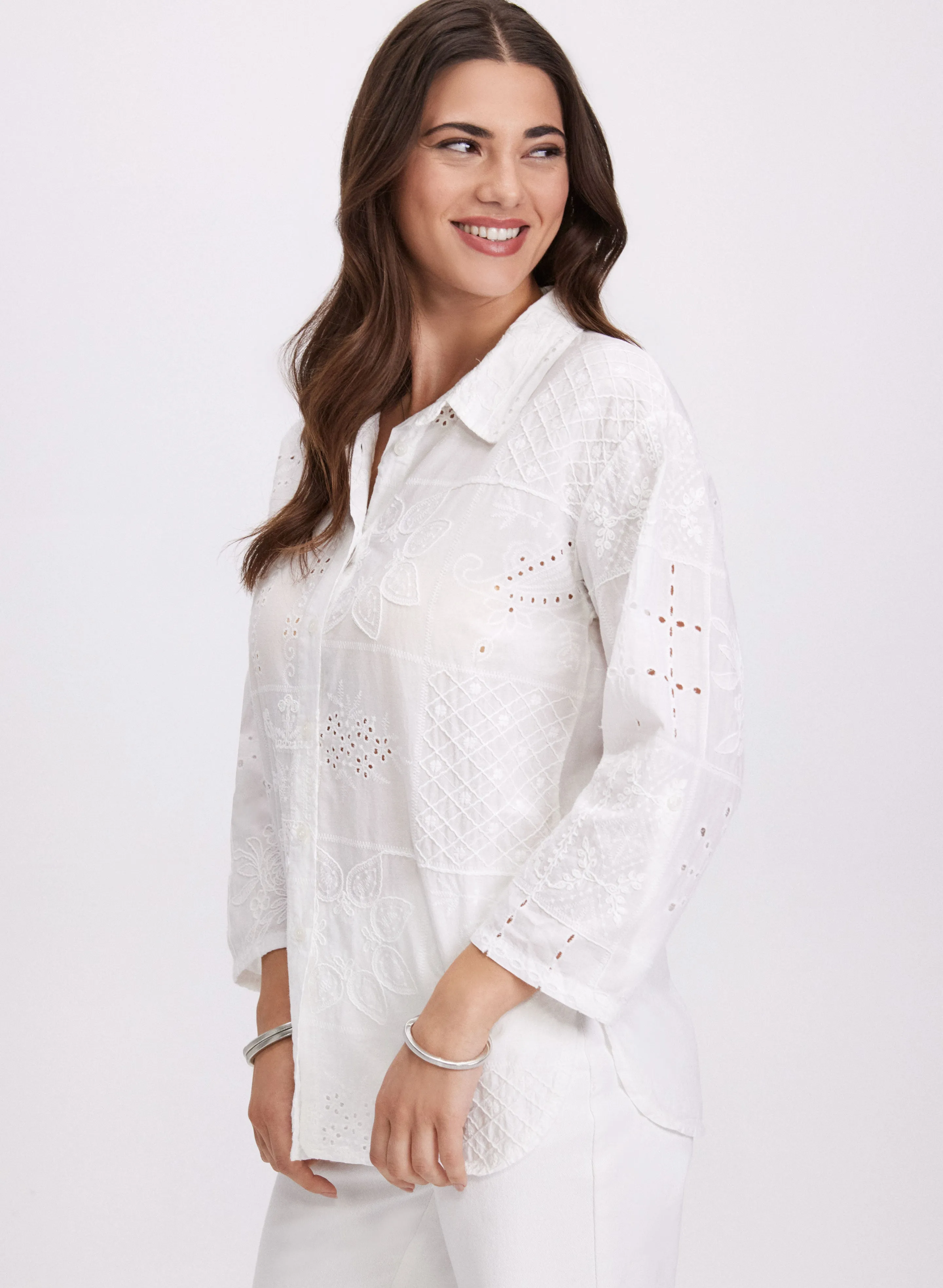 Embroidered Button-Down Blouse sold by Laura product image thumbnail 5