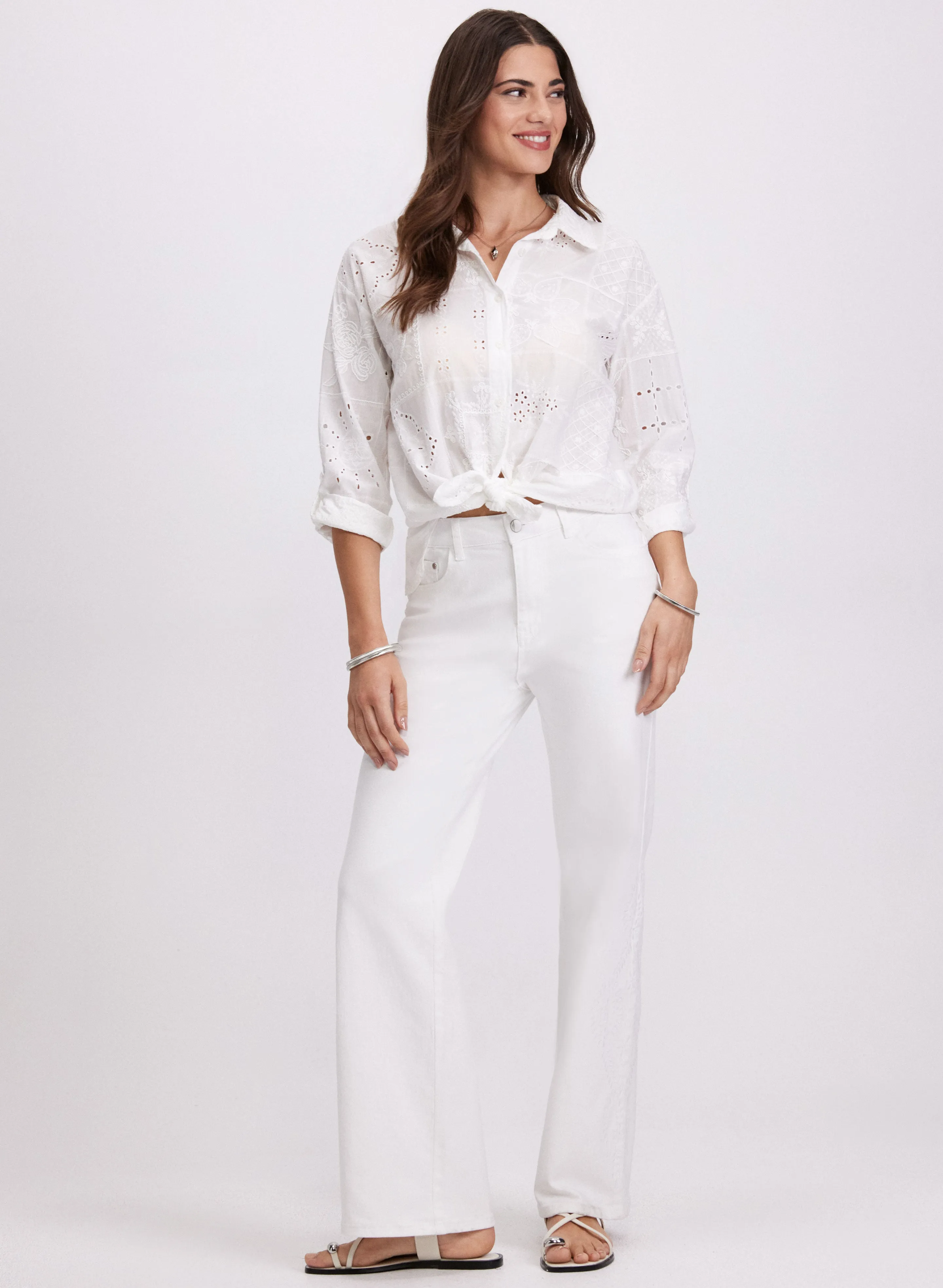 Embroidered Button-Down Blouse sold by Laura product image thumbnail 3