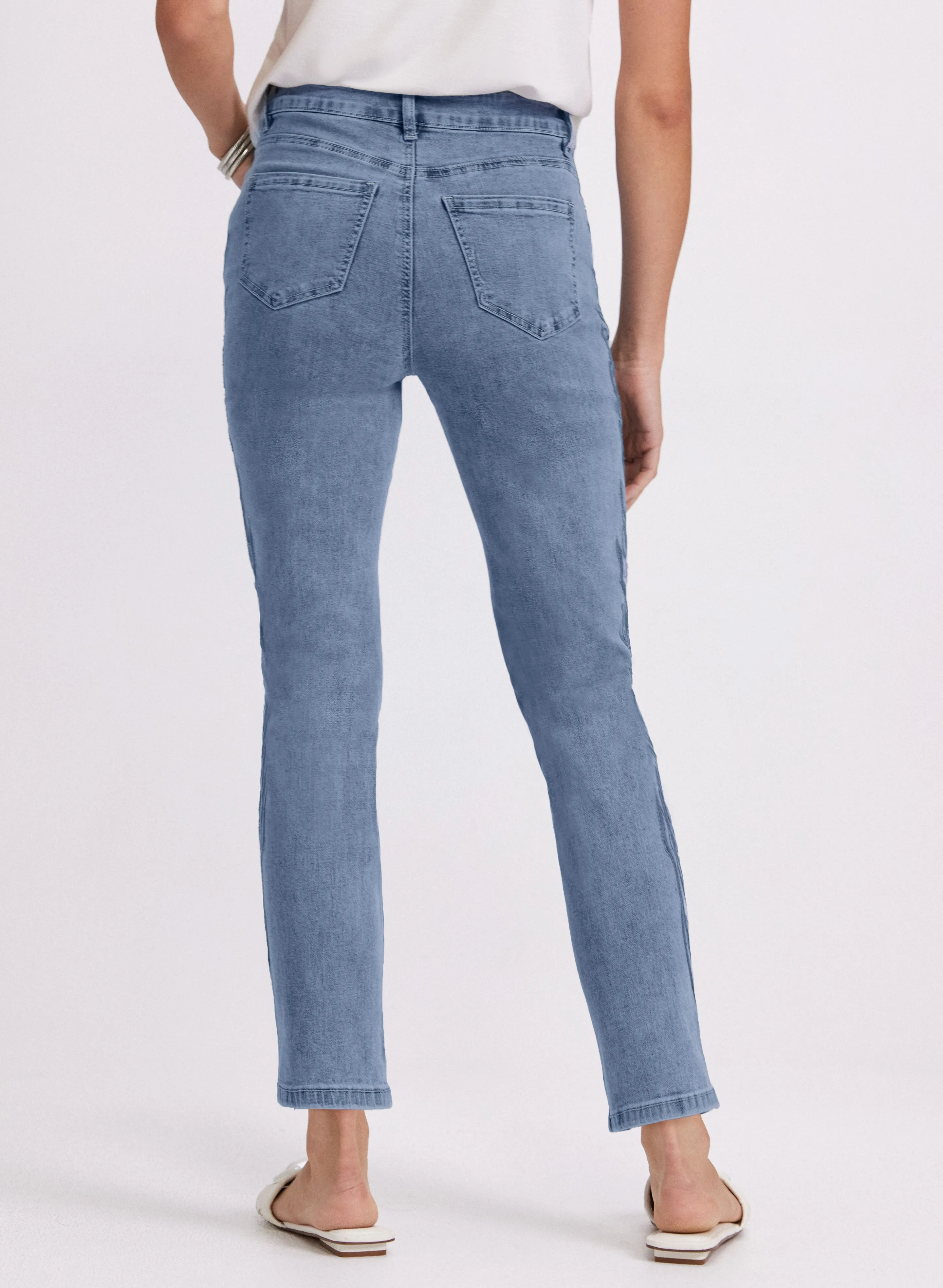 Embroidered Straight-Leg Jeans sold by Laura product image thumbnail 4