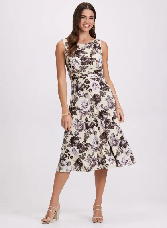Floral Ruched Waist Dress sold by Laura