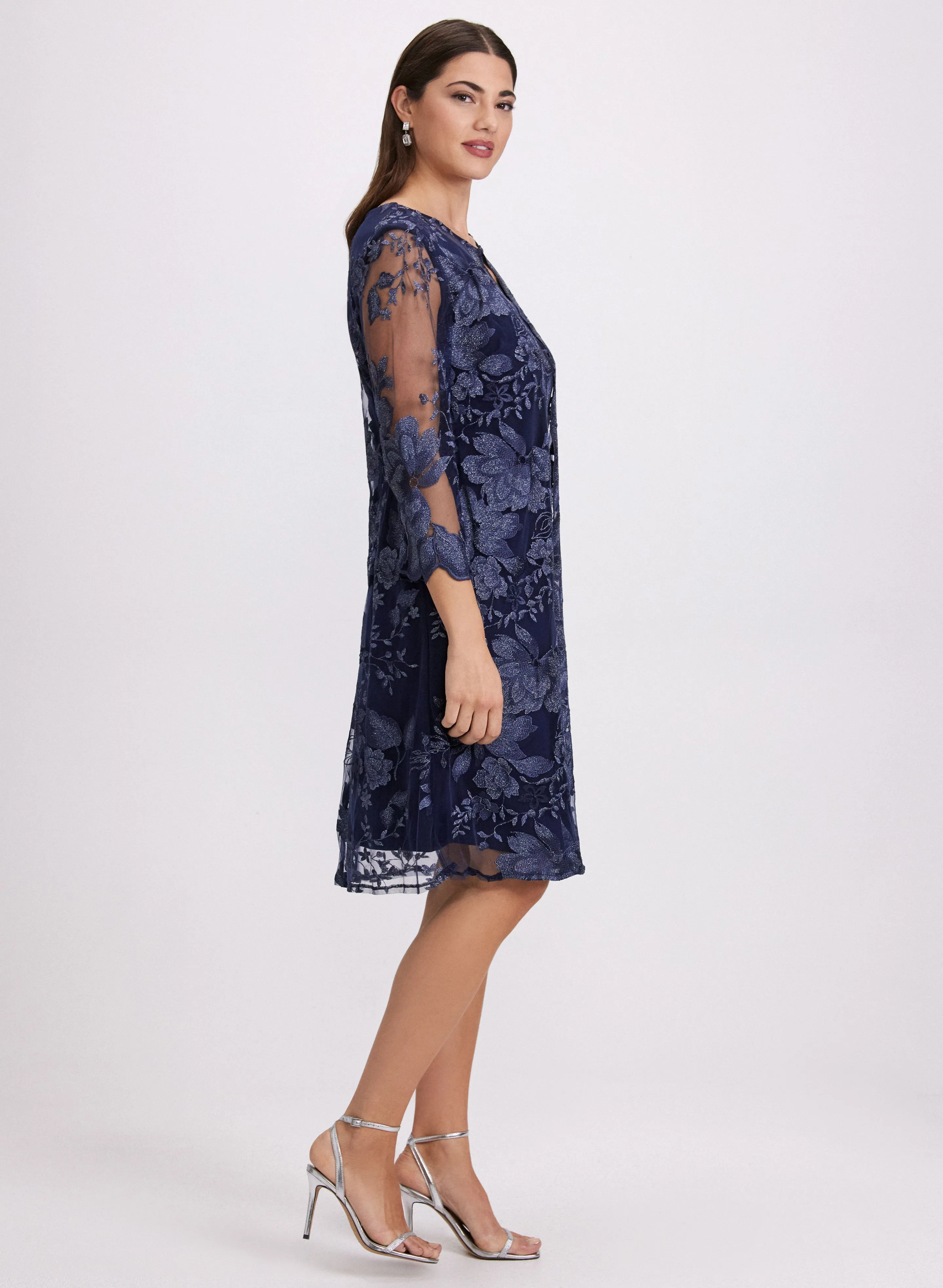 Floral Embroidered Illusion Dress sold by Laura product image thumbnail 2