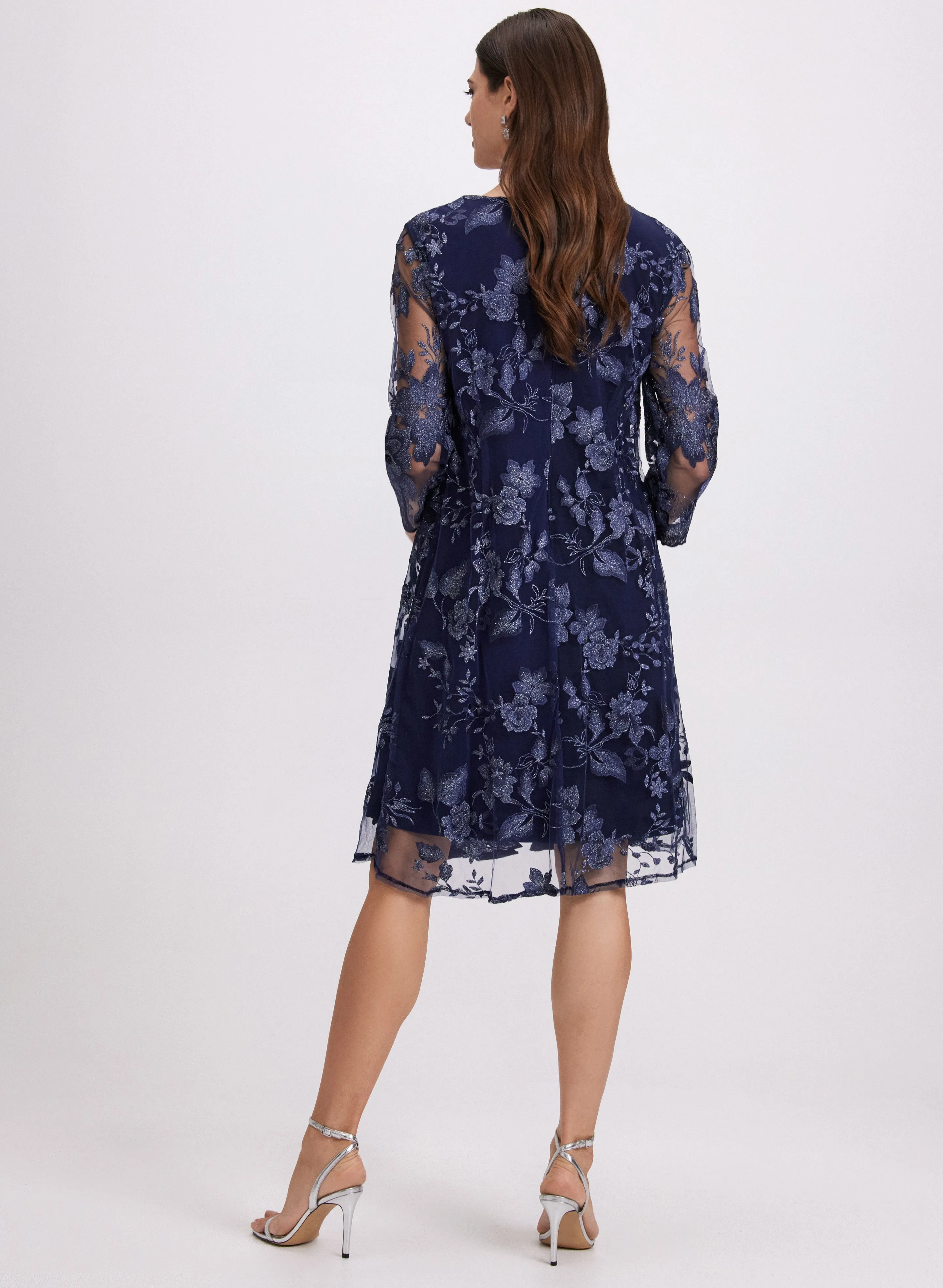 Floral Embroidered Illusion Dress sold by Laura product image thumbnail 4