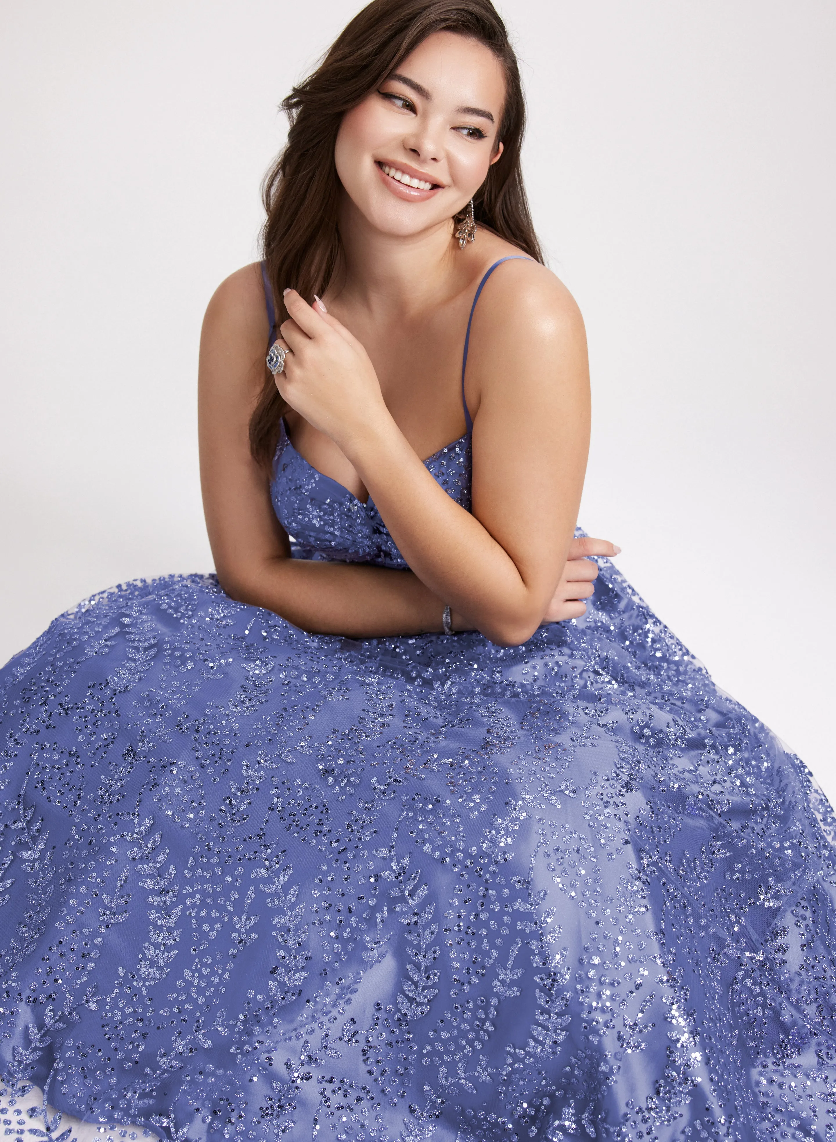 Sweetheart Neckline Sequin Gown sold by Laura product image thumbnail 4