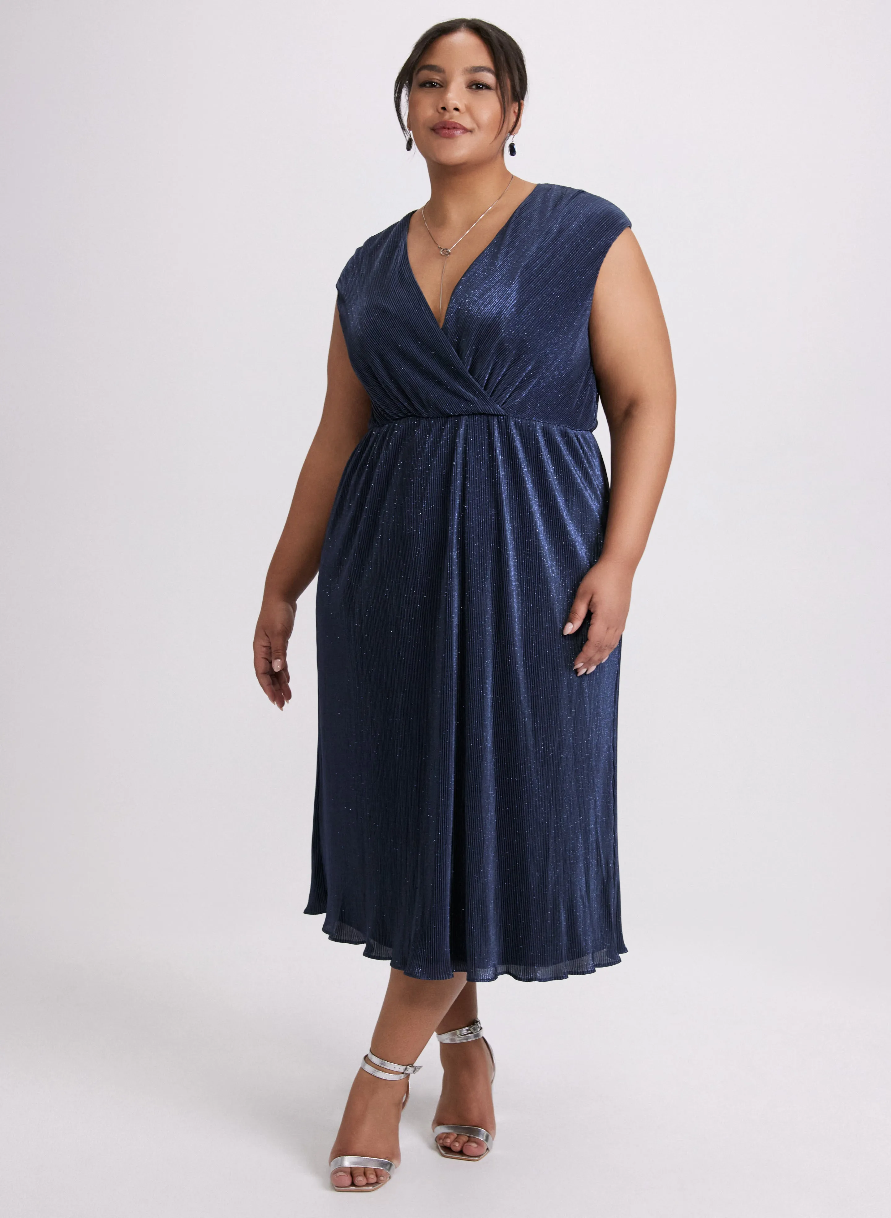 Glitter Knit Plissé Dress sold by Laura