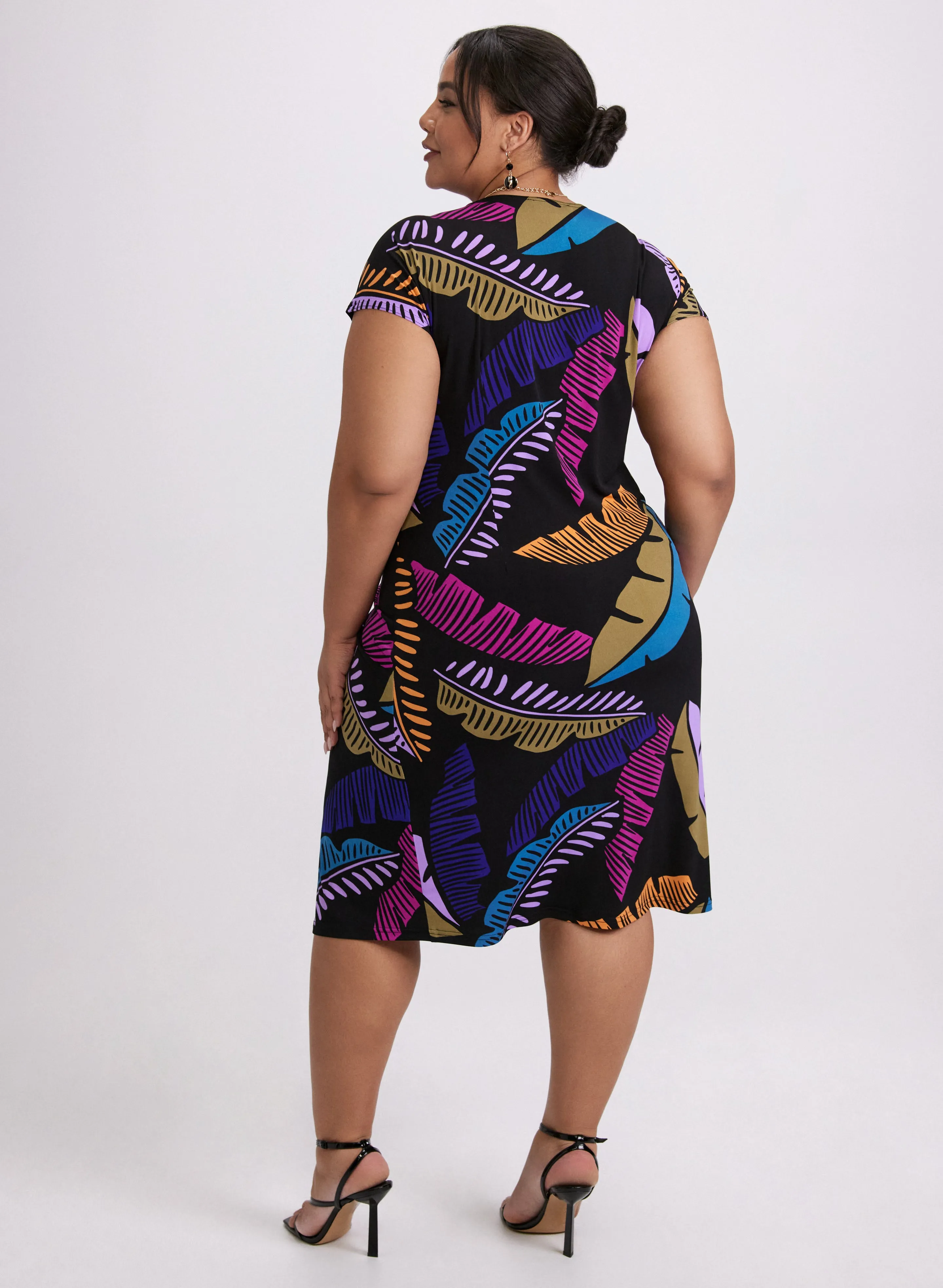 Joseph Ribkoff - Graphic Feather Print Dress sold by Laura product image thumbnail 3