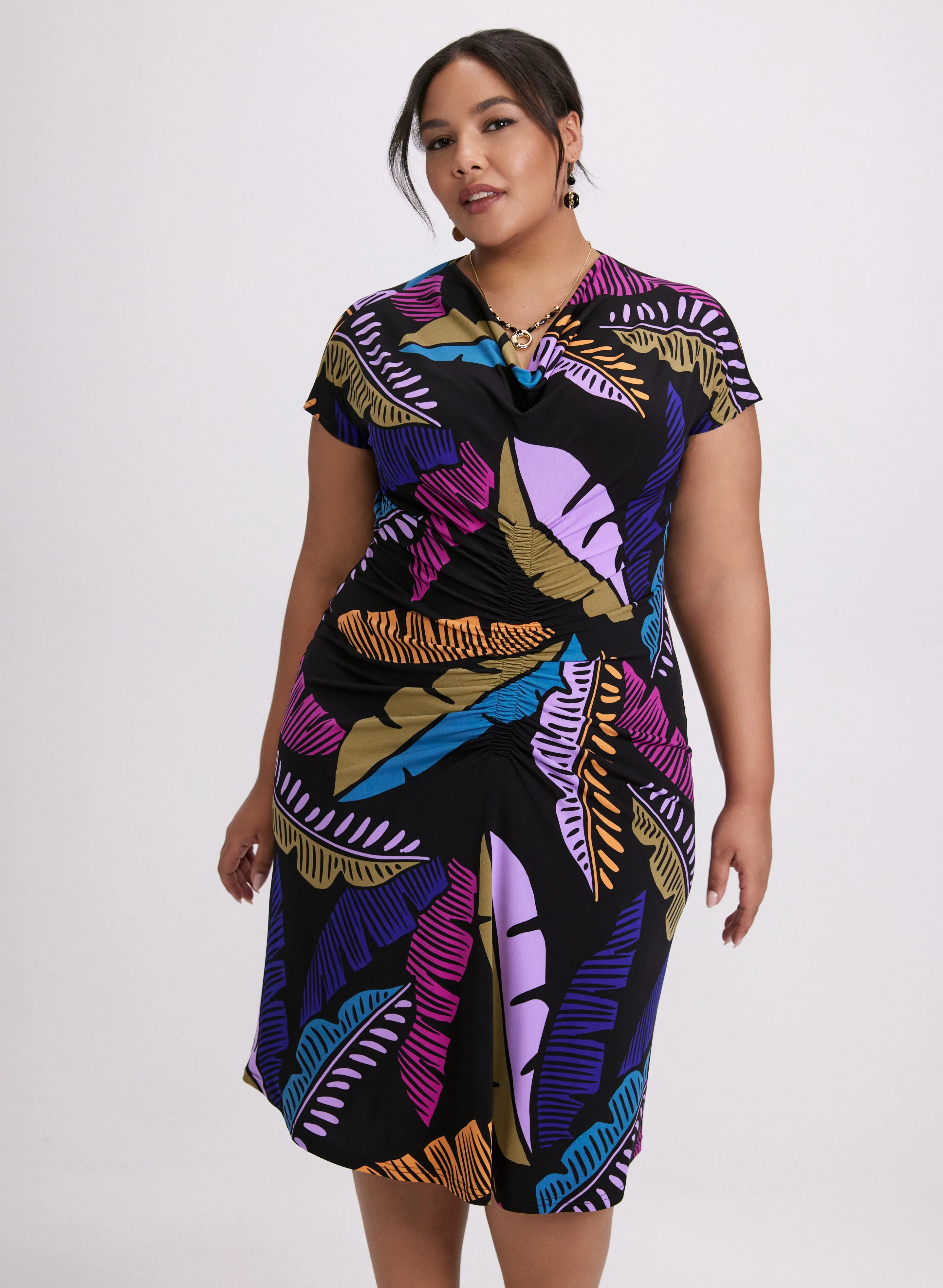 Joseph Ribkoff - Graphic Feather Print Dress sold by Laura product image thumbnail 2