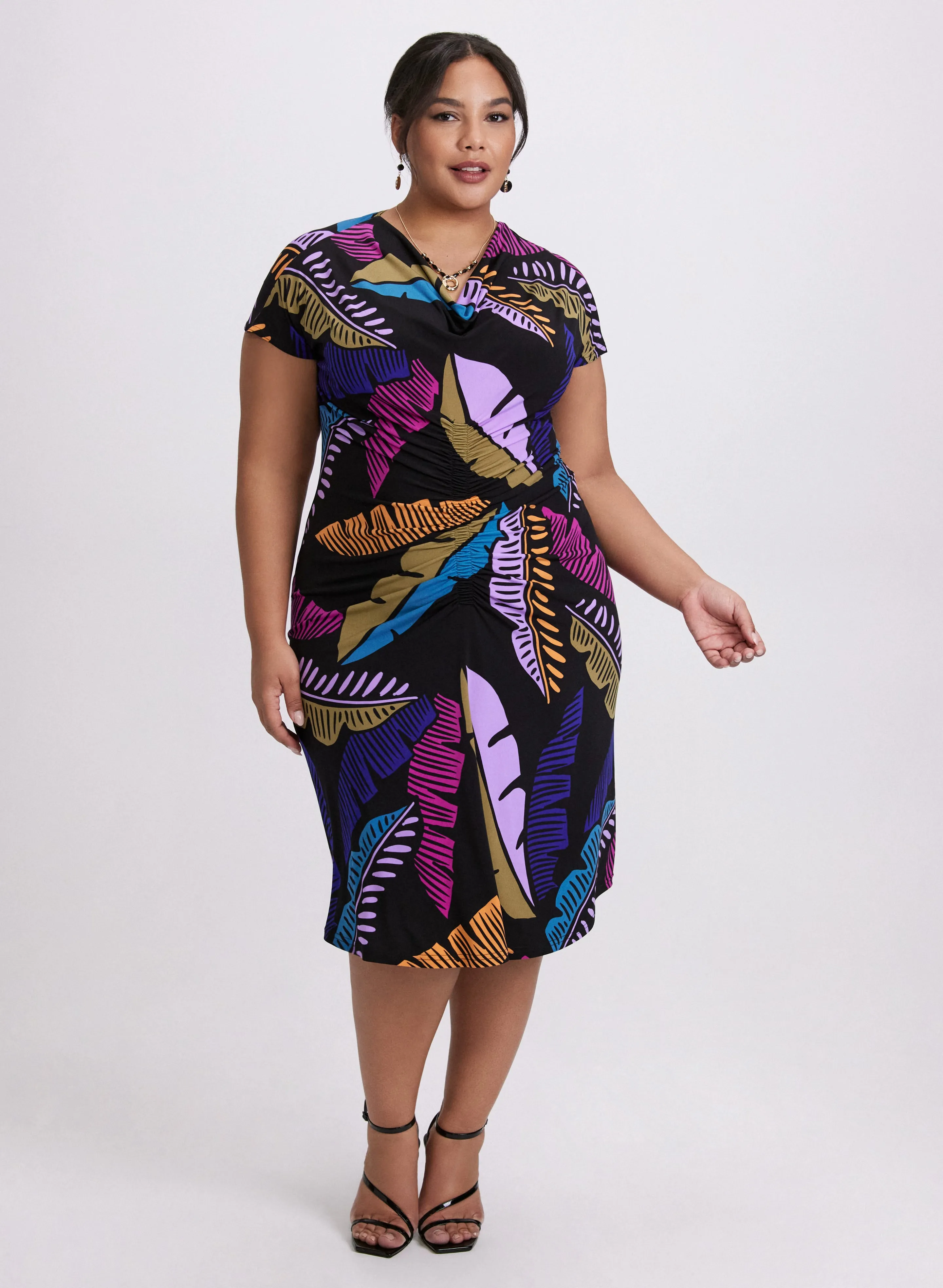 Joseph Ribkoff - Graphic Feather Print Dress sold by Laura