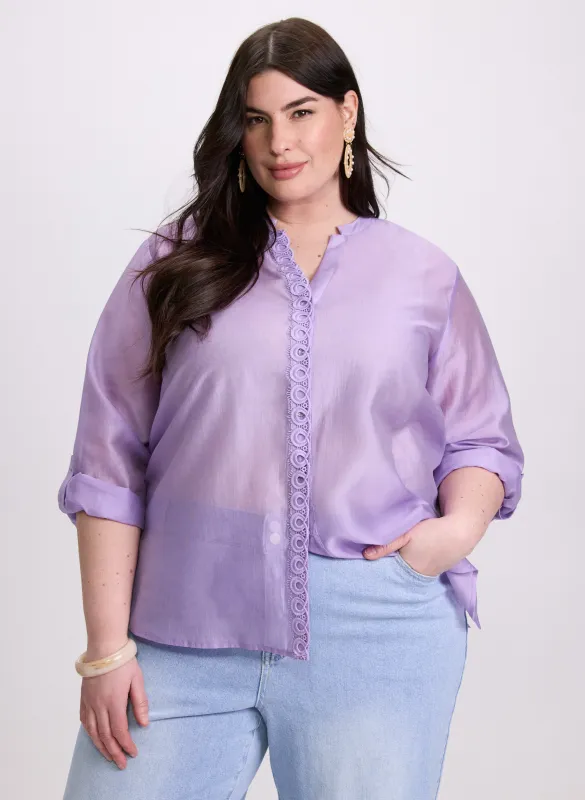 Crochet Trim Blouse sold by Laura