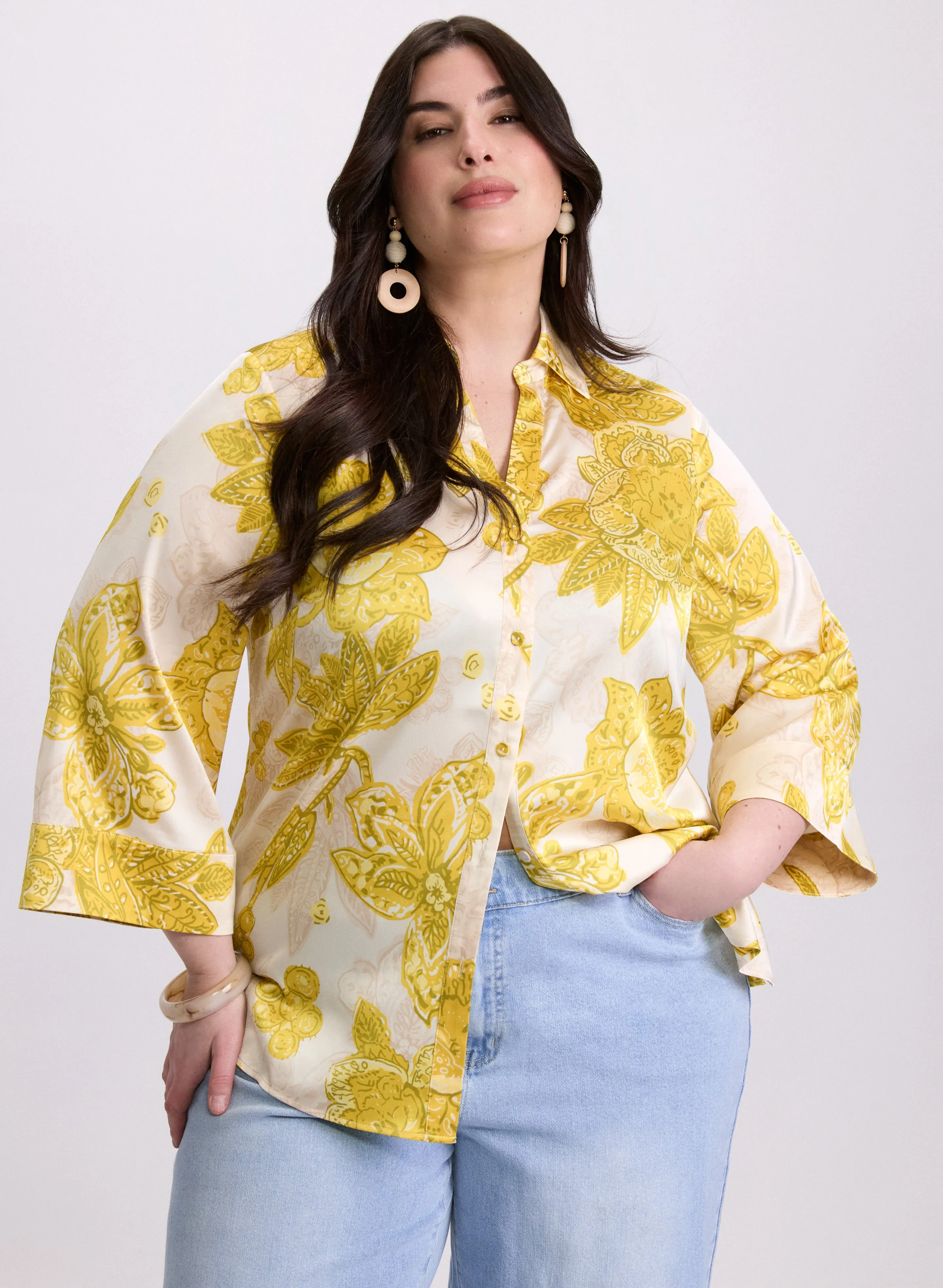 Floral 3/4 Sleeve Blouse sold by Laura