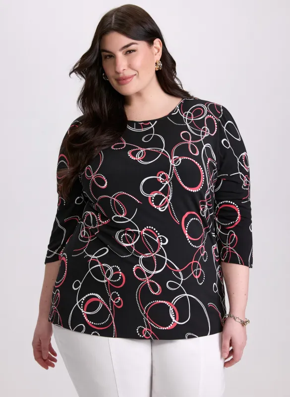 Swirl Print Top sold by Laura