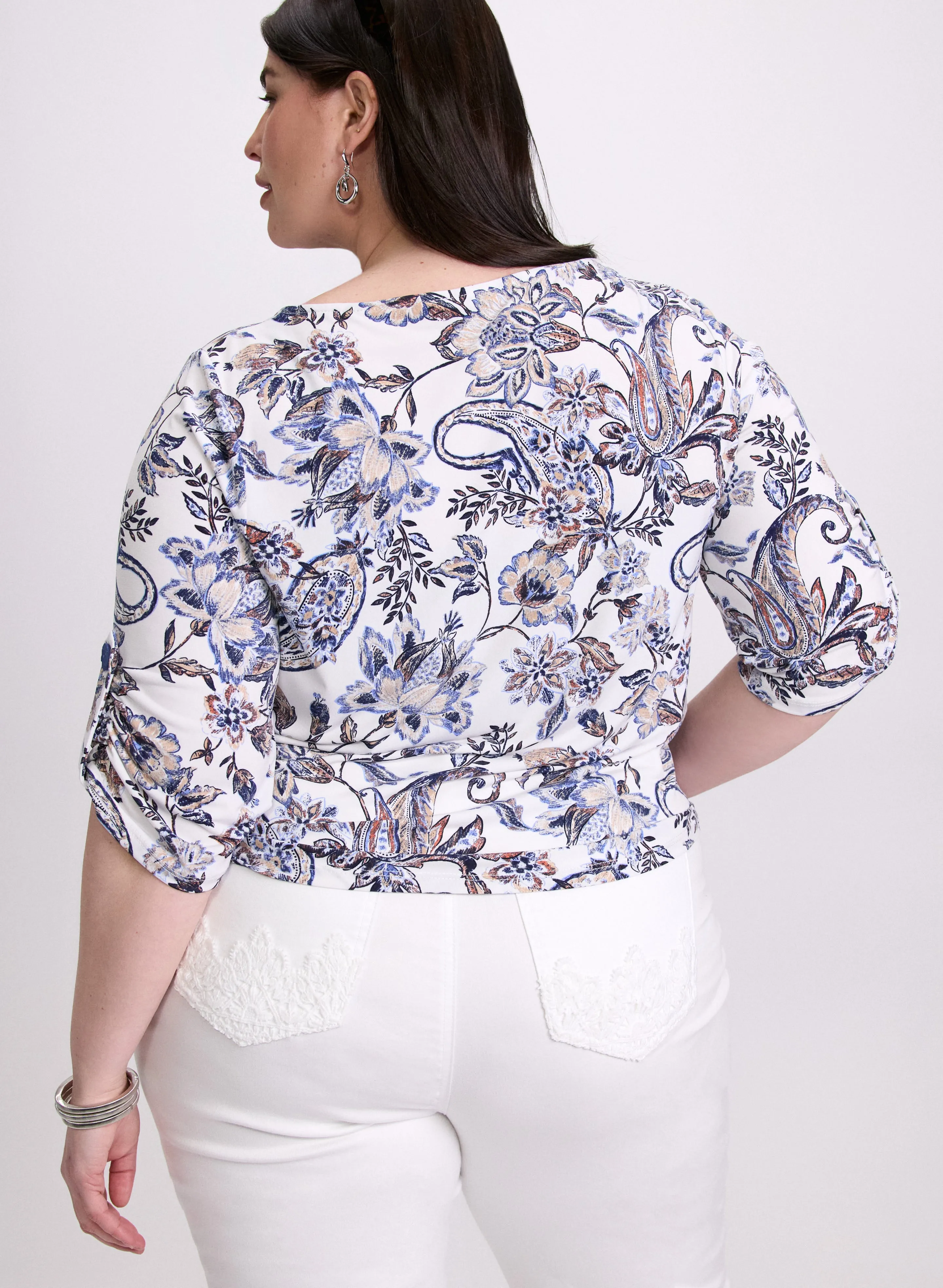 Paisley Tied-Hem Top sold by Laura product image thumbnail 4