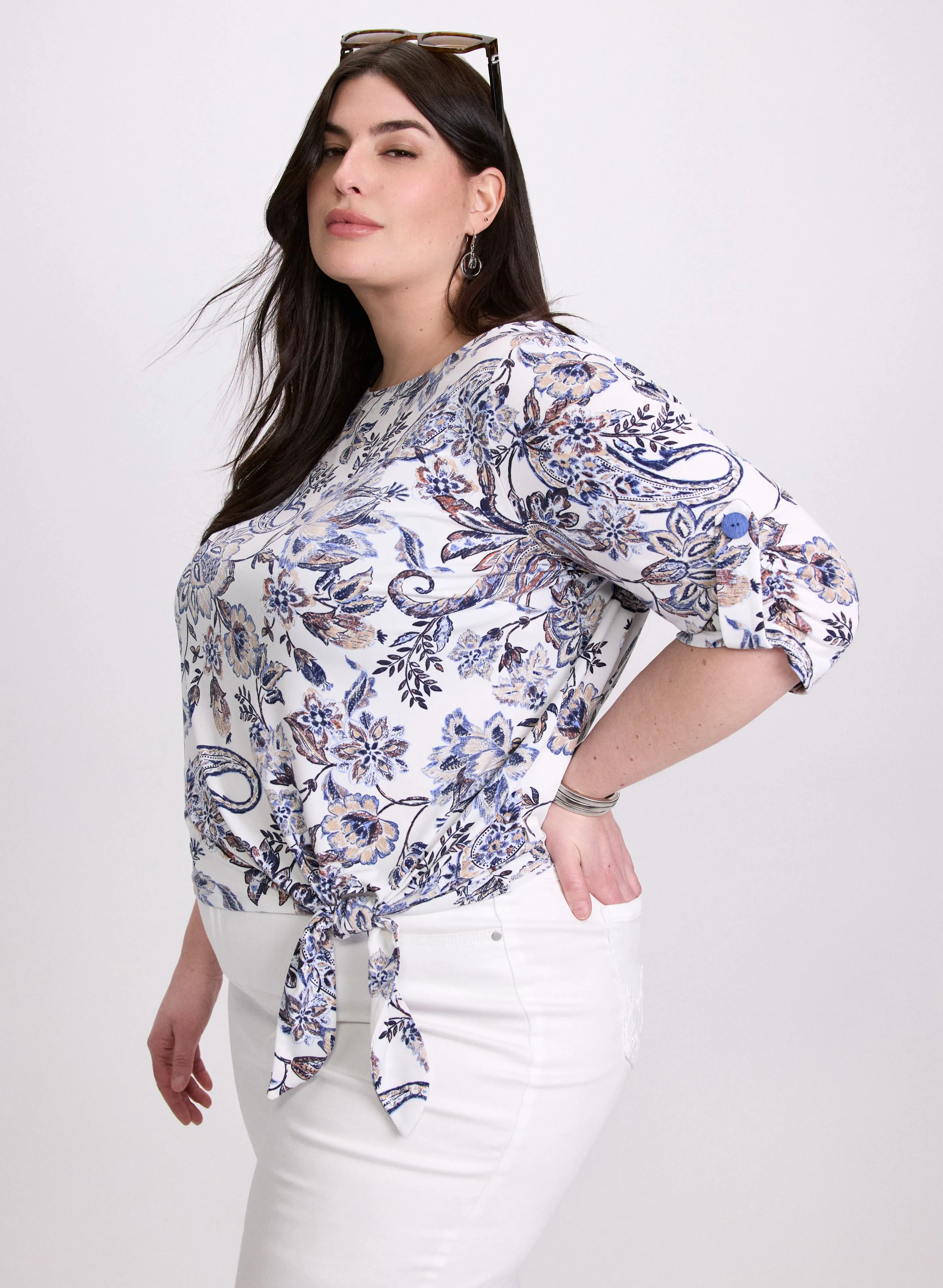 Paisley Tied-Hem Top sold by Laura product image thumbnail 2