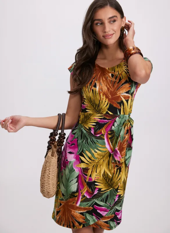Tropical Tie-Waist Dress sold by Laura
