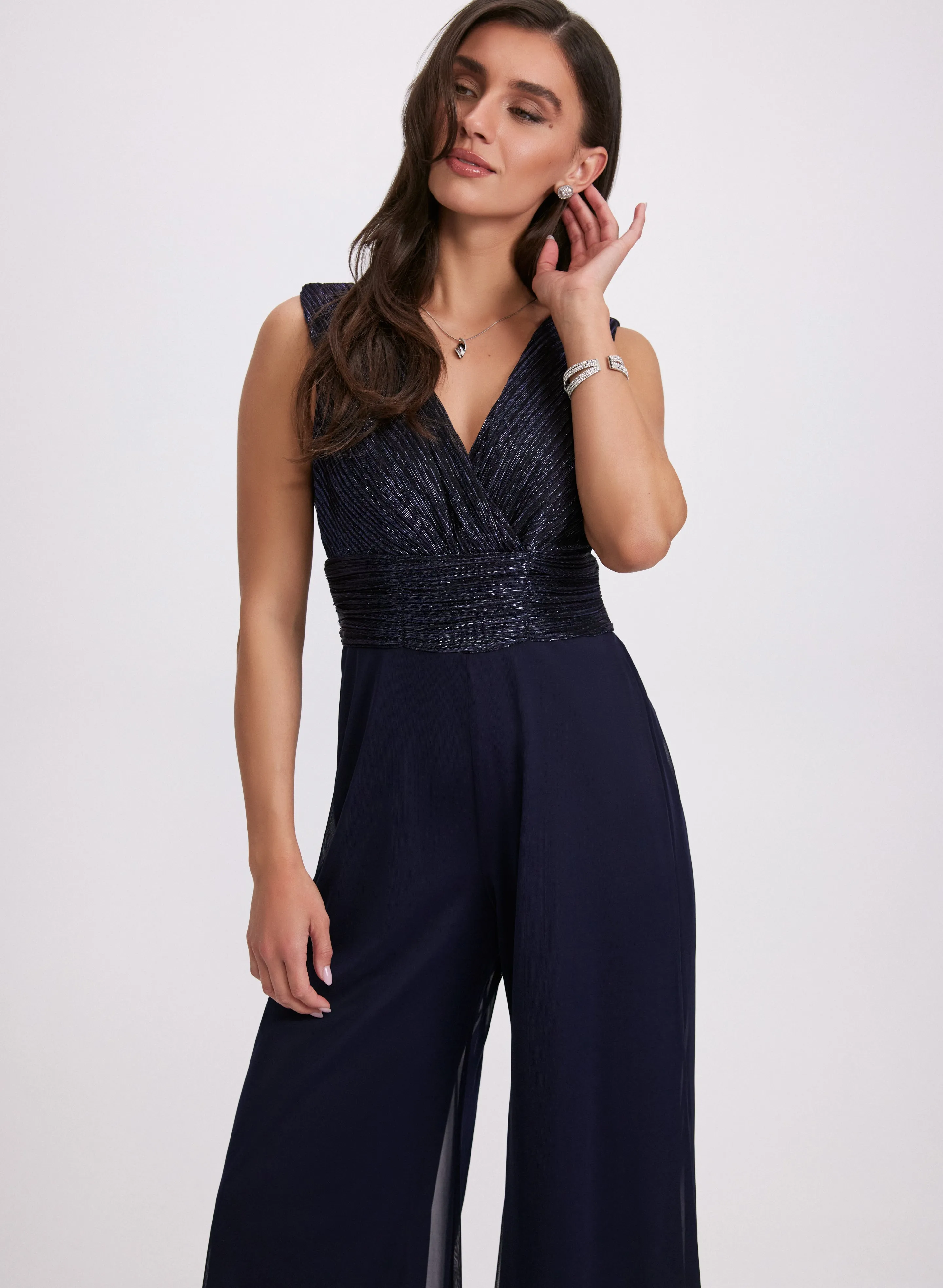 Metallic Pleated Jumpsuit sold by Laura product image thumbnail 5