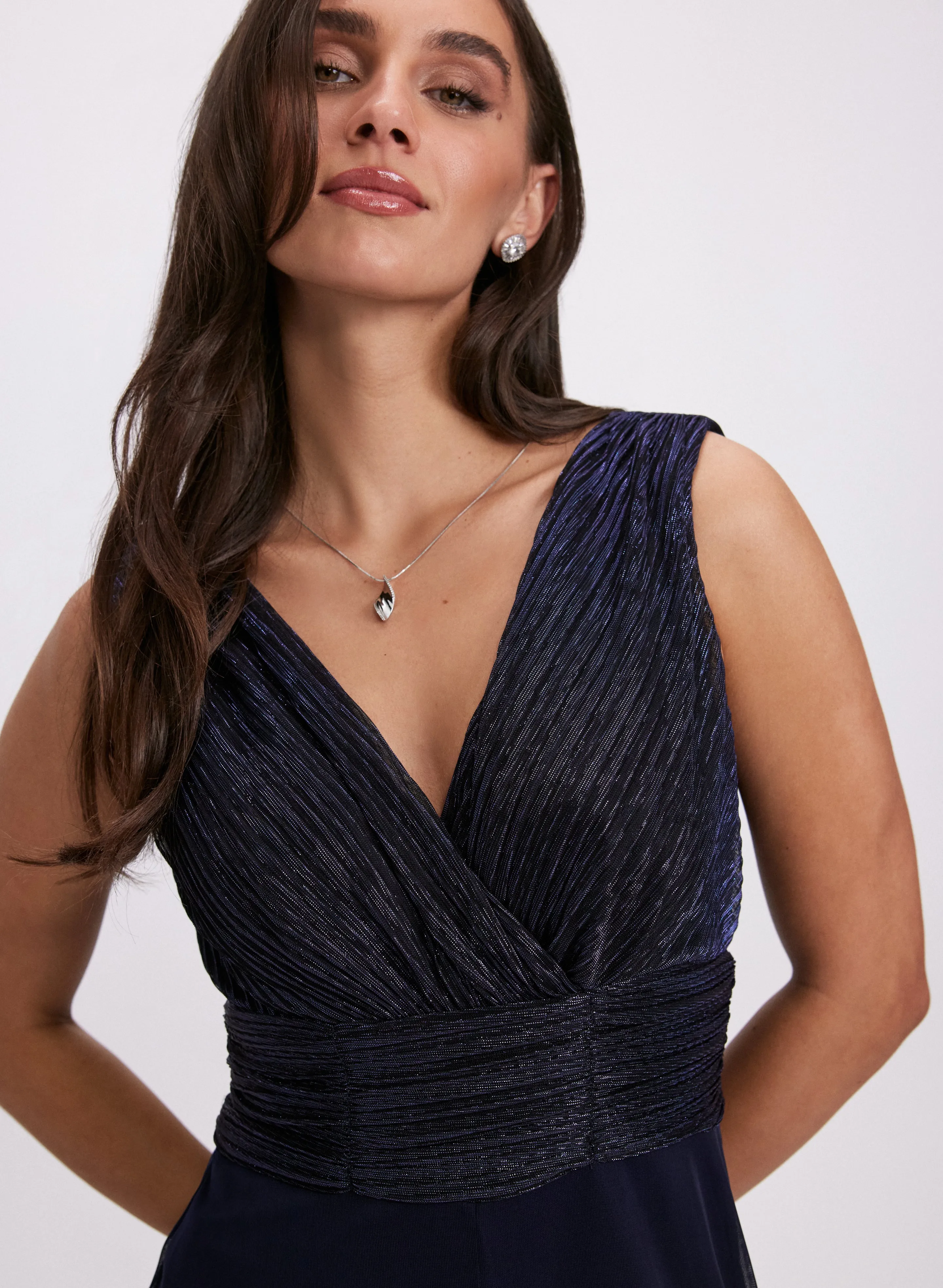 Metallic Pleated Jumpsuit sold by Laura product image thumbnail 3