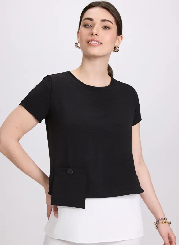 Patch Pocket Layered Blouse sold by Laura