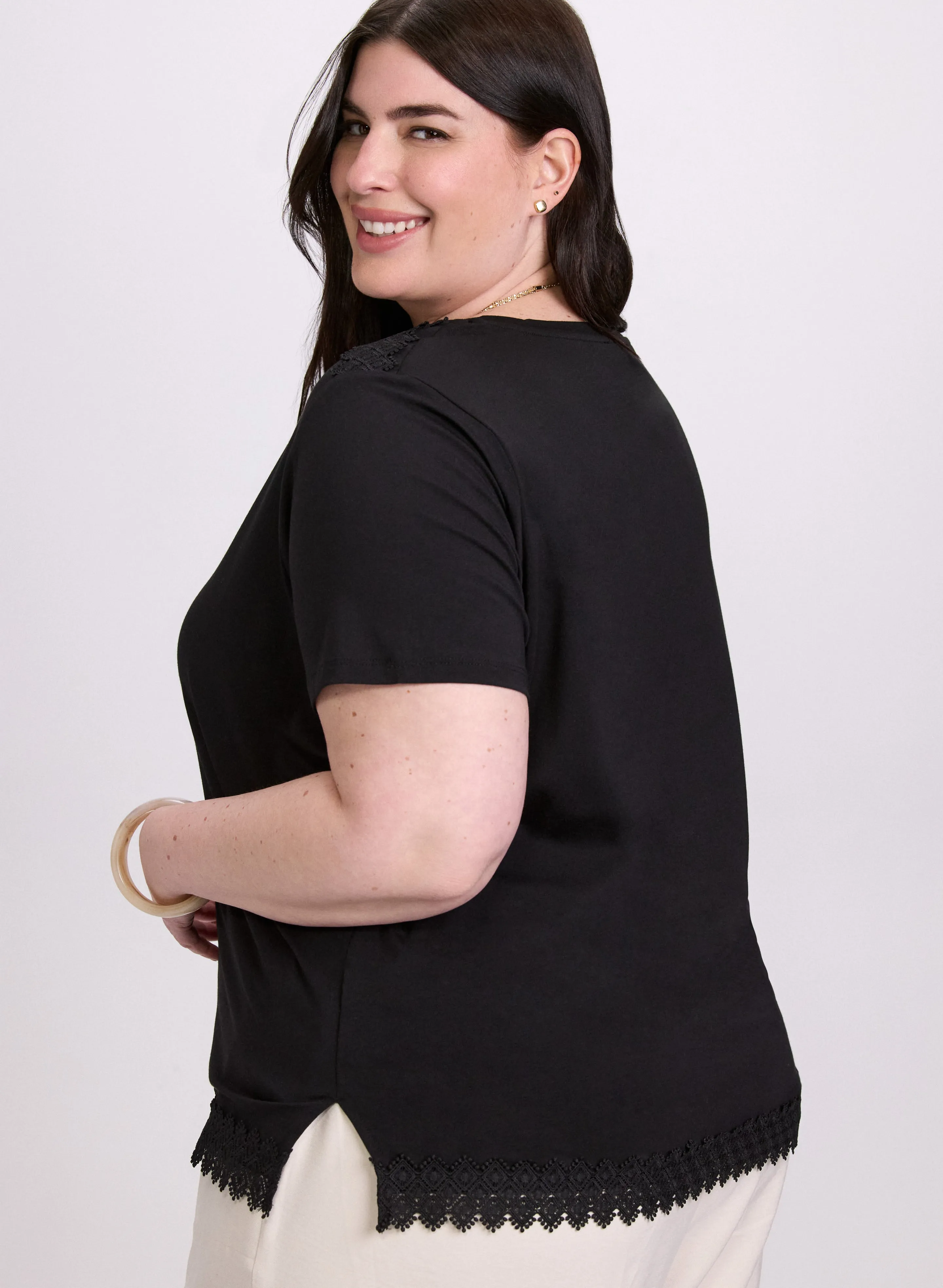 Crochet Trim T-Shirt sold by Laura product image thumbnail 4