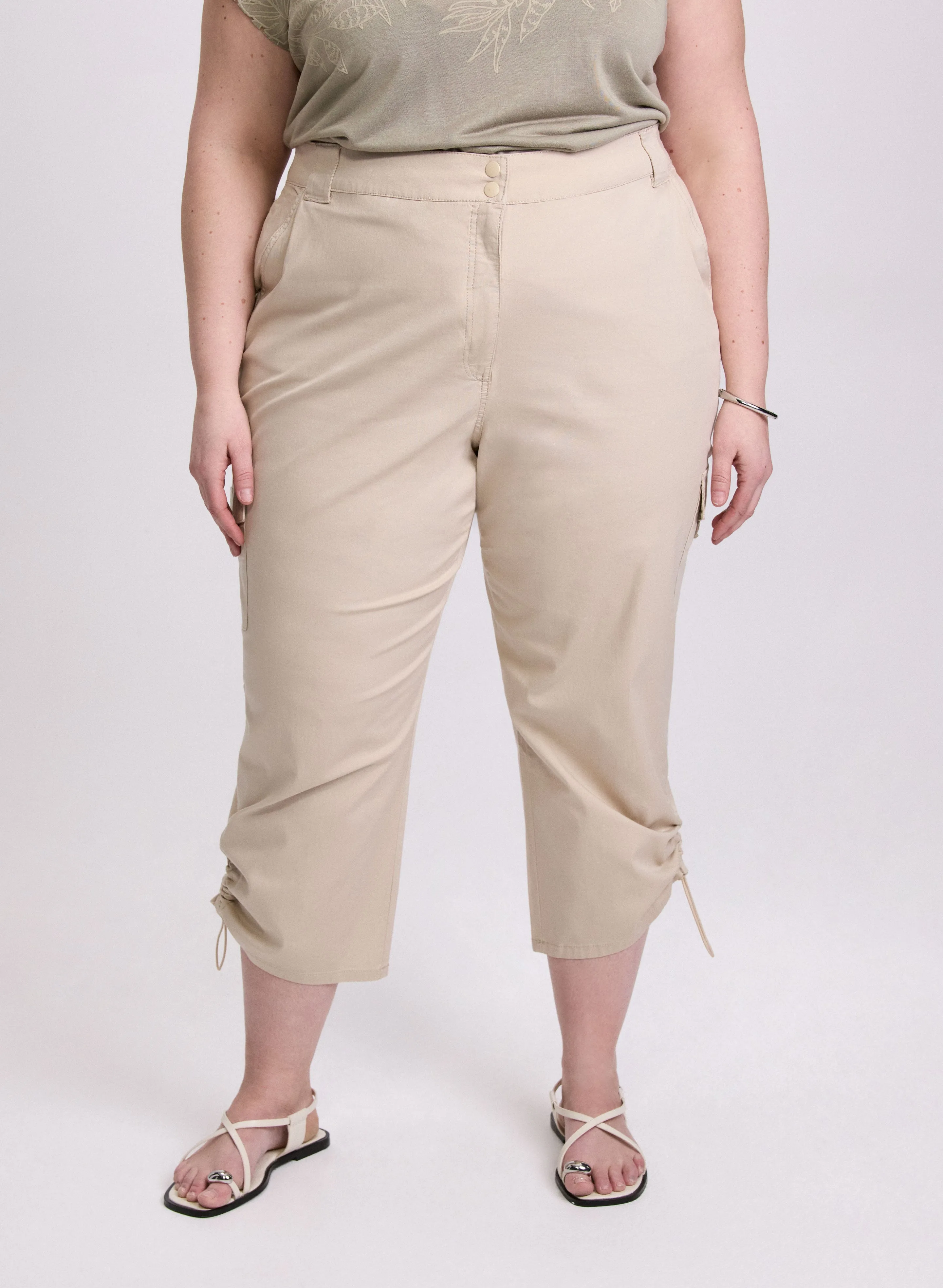 Drawstring Hem Capris sold by Laura