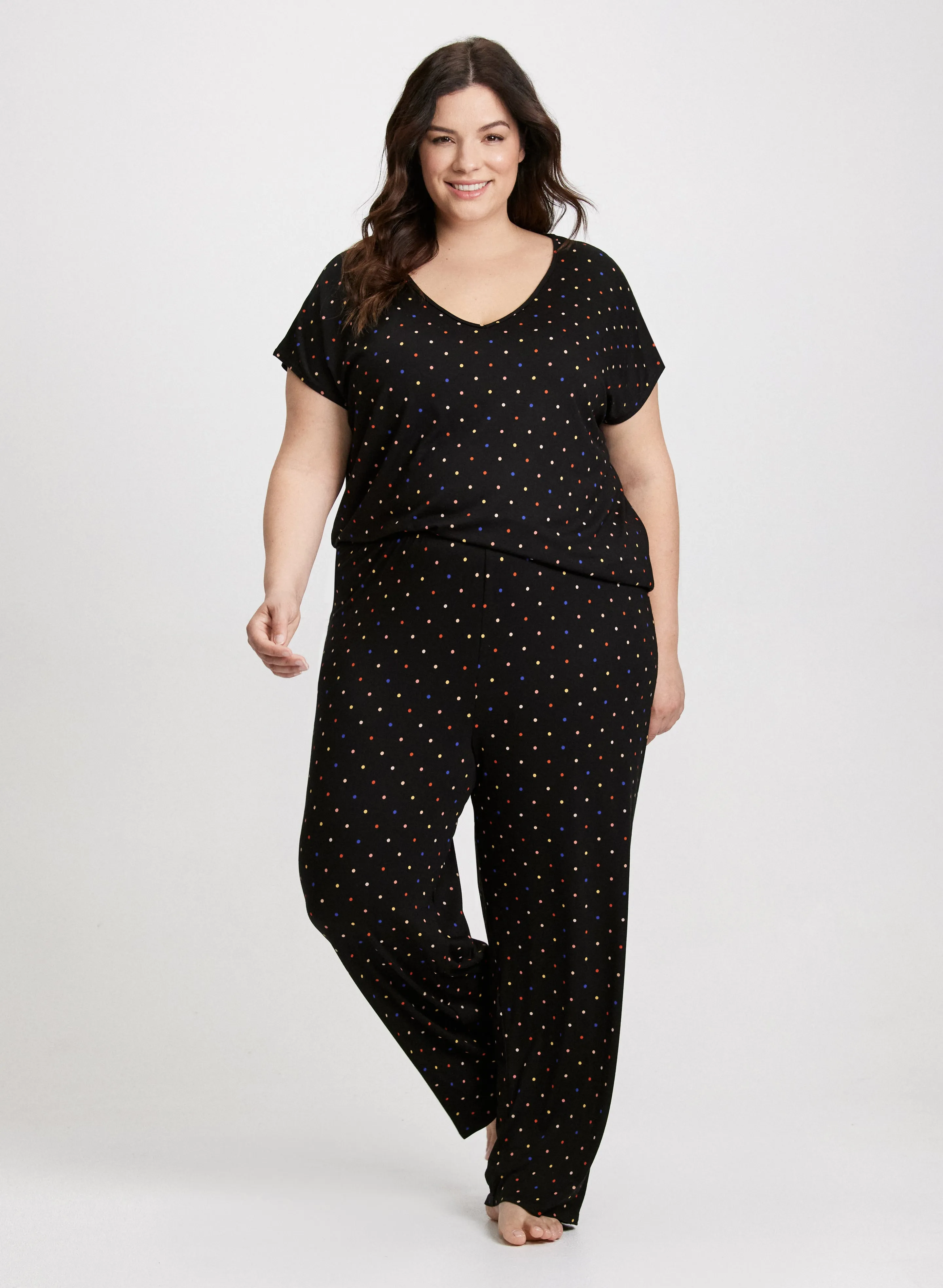 Multicoloured Polka Dot PJ Set sold by Laura product image thumbnail 4