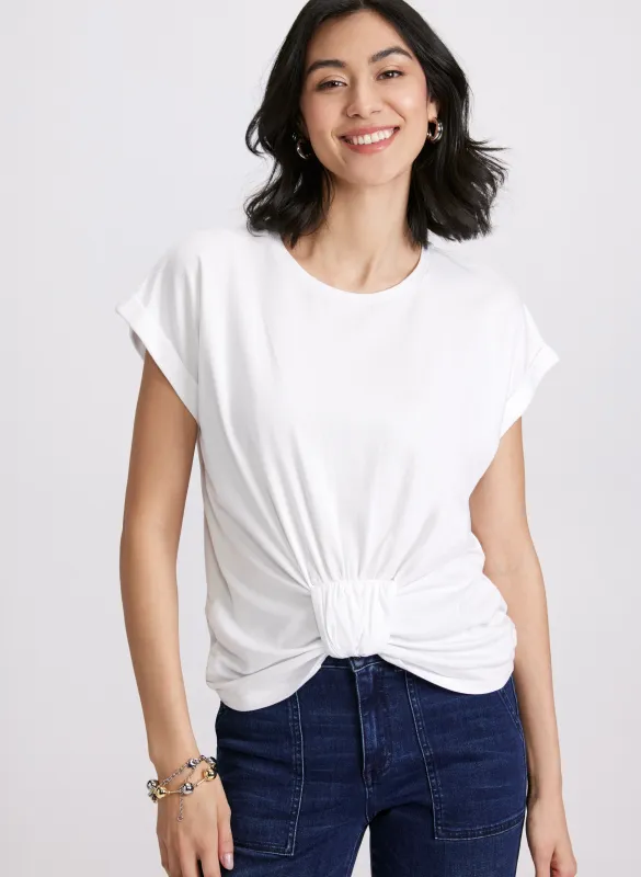 Knotted Hem T-Shirt sold by Laura