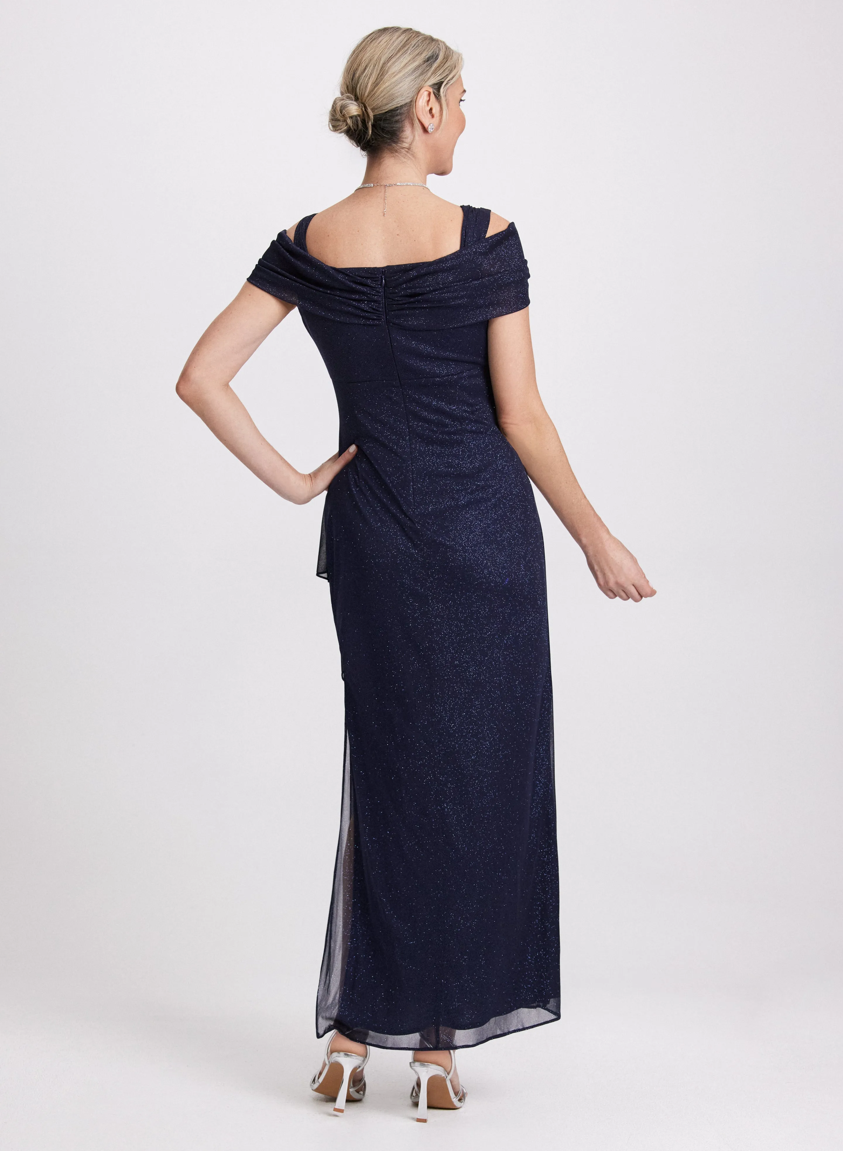 Draped Glitter Dress sold by Laura product image thumbnail 3