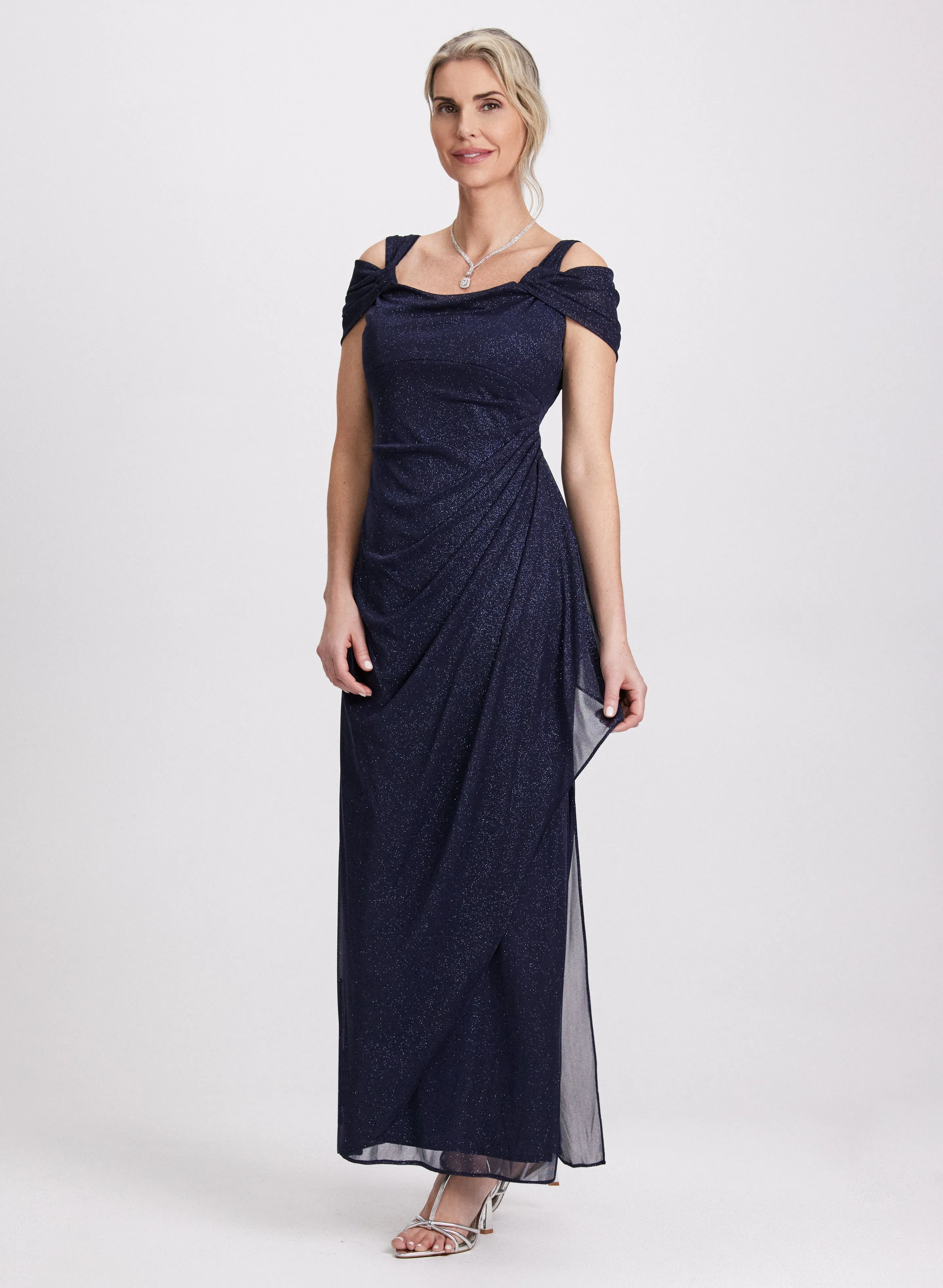 Draped Glitter Dress sold by Laura