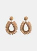 Raffia Teardrop Earrings sold by Laura