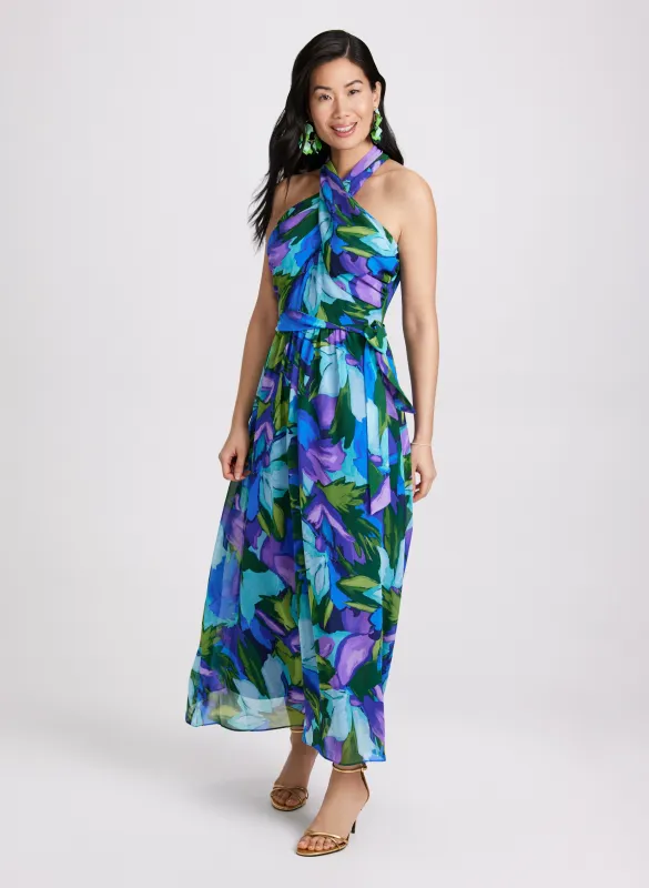 Tropical Halter Neck Dress sold by Laura