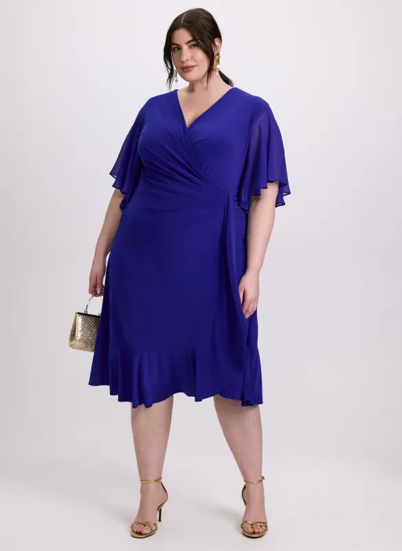 Joseph Ribkoff - Crossover V-Neck Dress sold by Laura