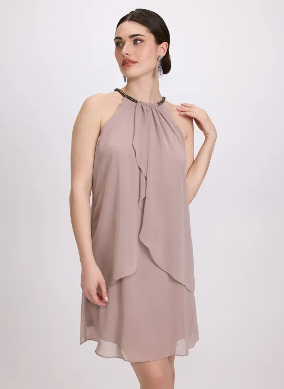 Chiffon Halter Neck Dress sold by Laura