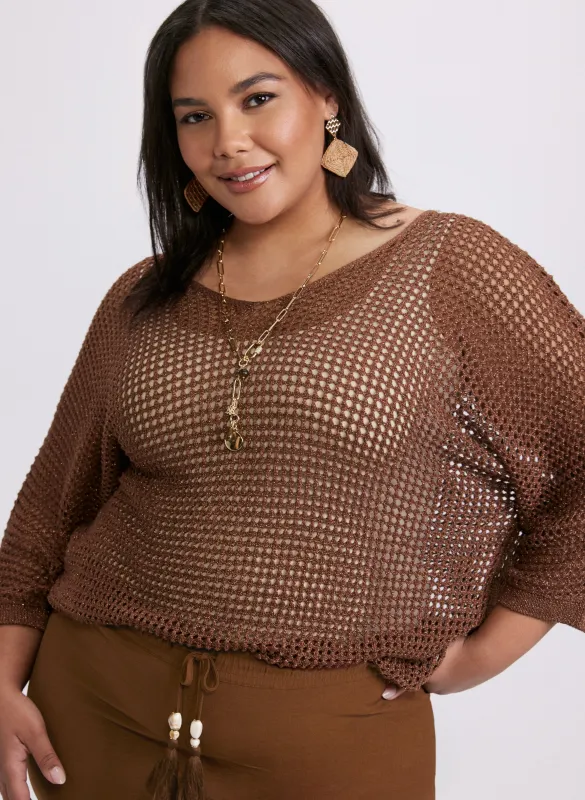Lurex Open Knit Sweater sold by Laura