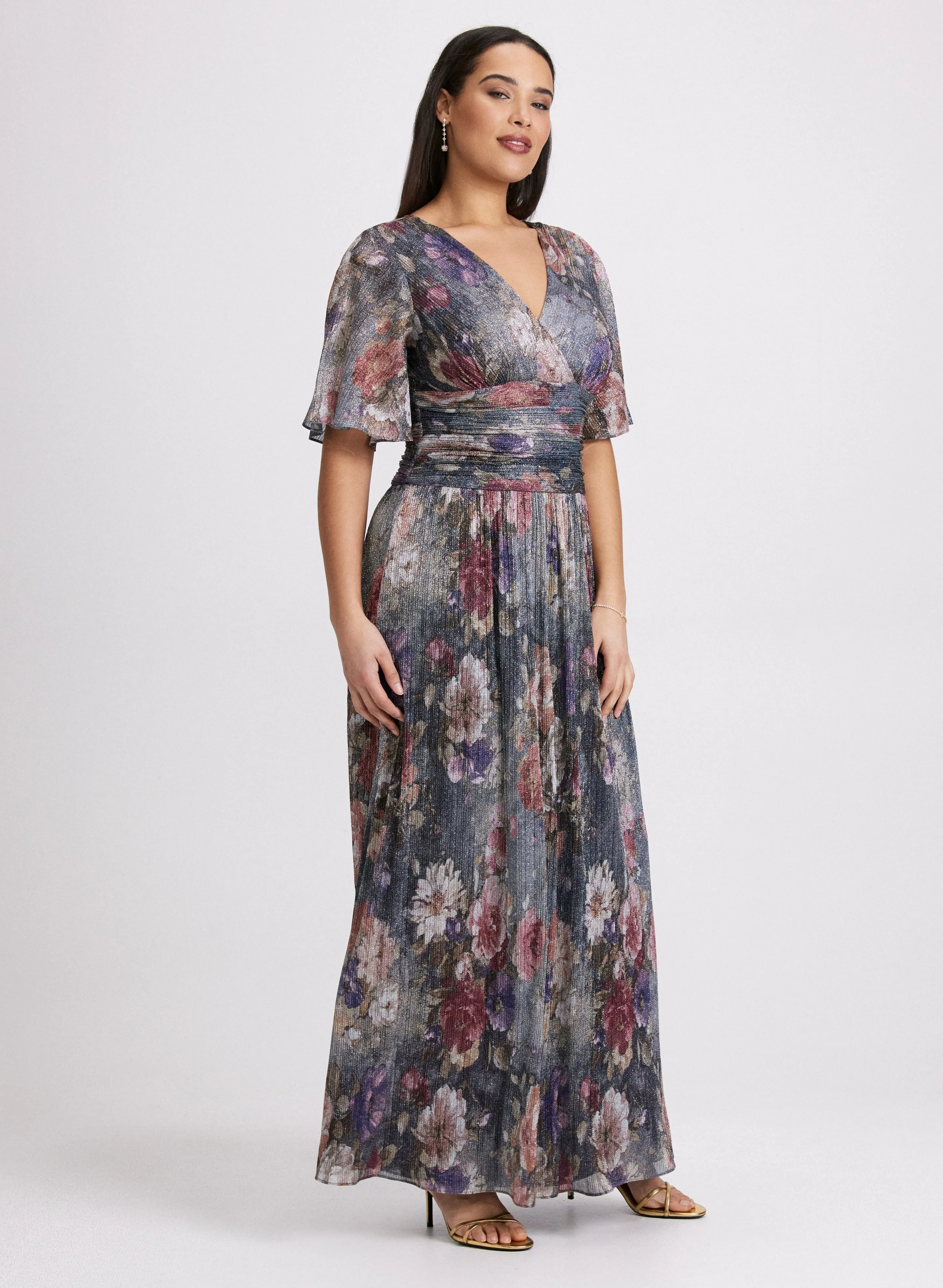 Metallic Floral Dress sold by Laura product image thumbnail 2
