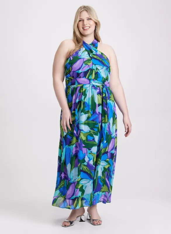 Tropical Halter Neck Dress sold by Laura