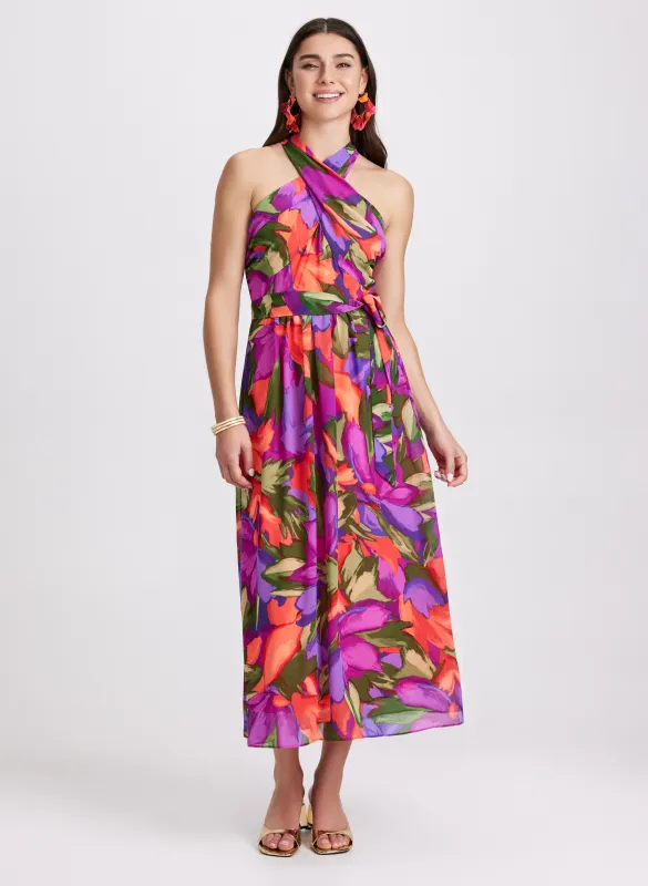 Tropical Halter Neck Dress sold by Laura