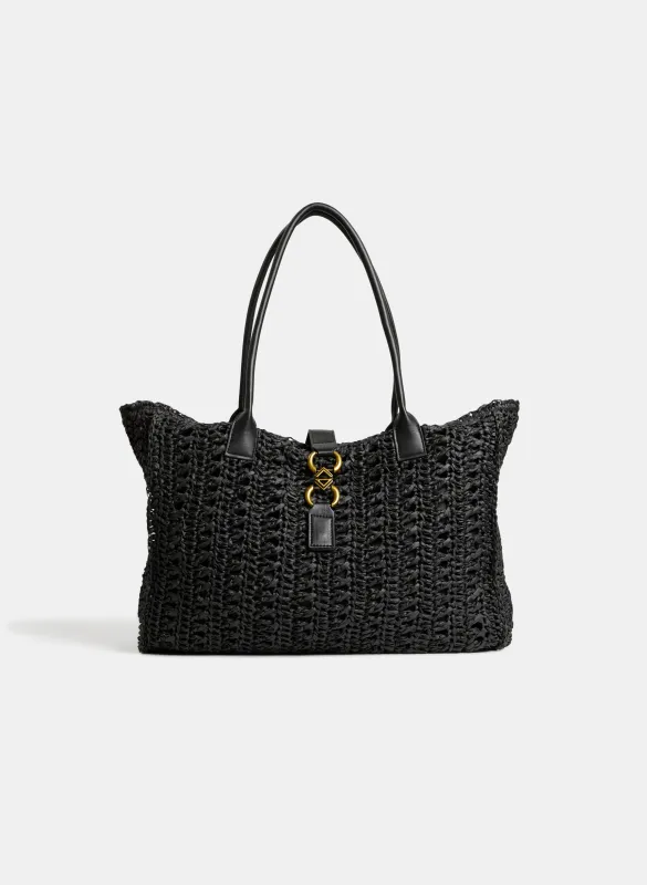 Woven Straw Tote Bag sold by Laura