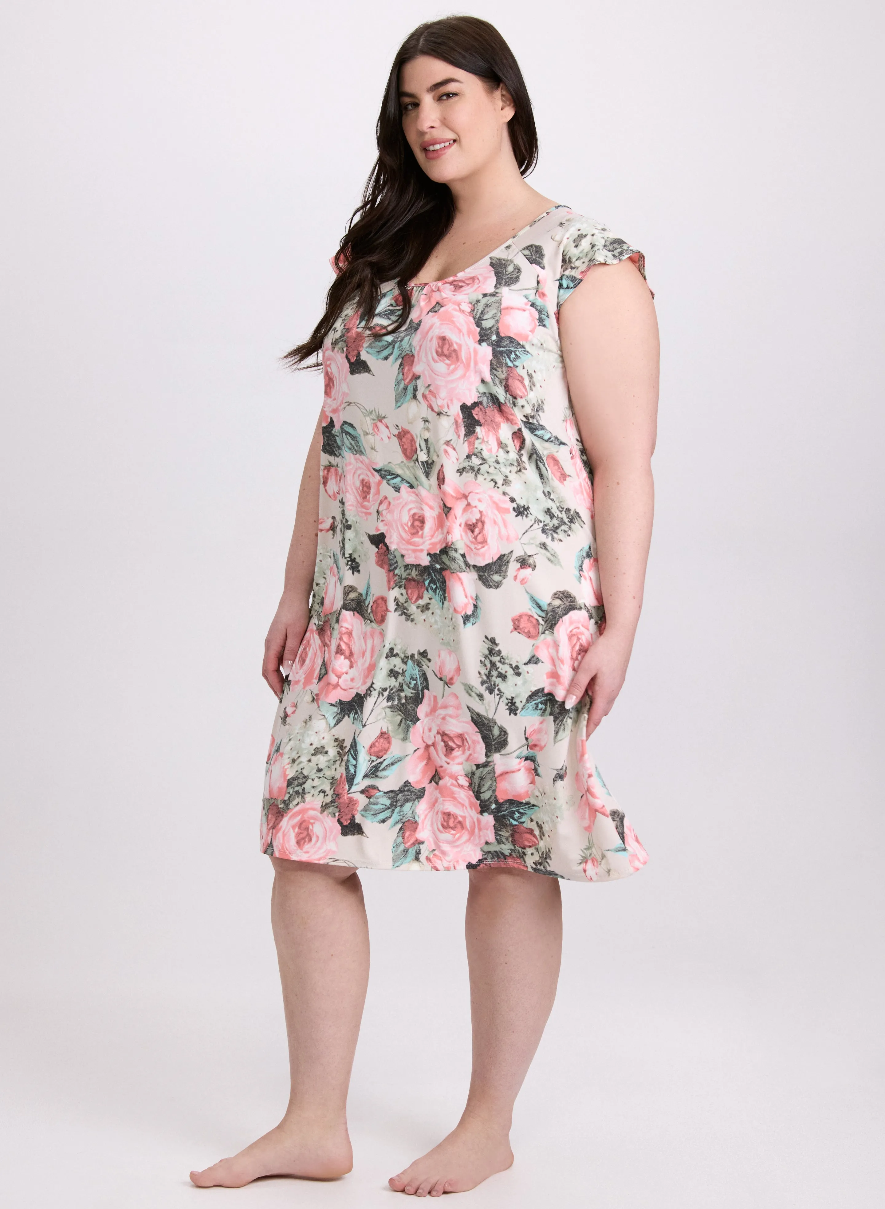 Rose Print Nightgown sold by Laura product image thumbnail 2