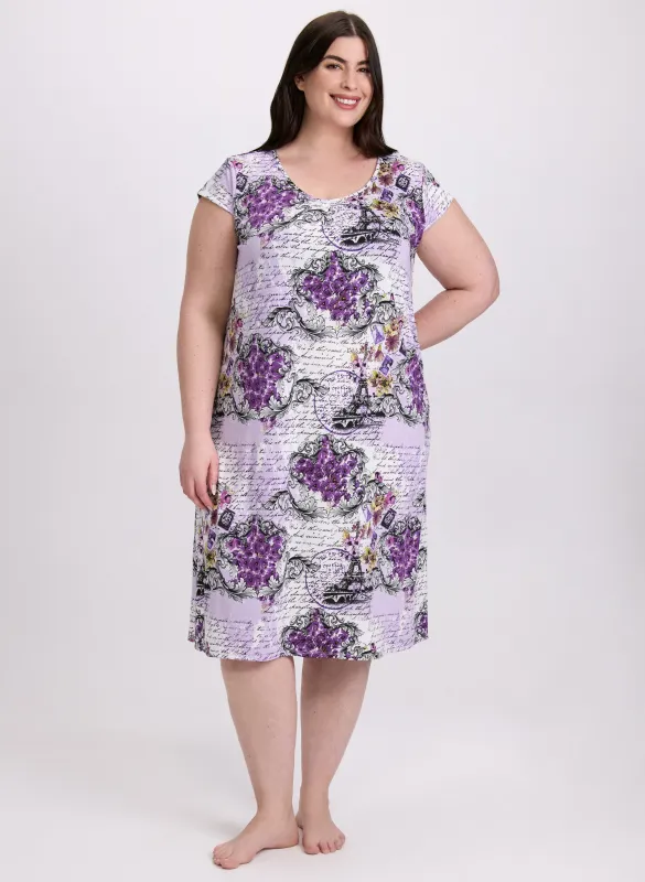 Mixed Floral Nightgown sold by Laura