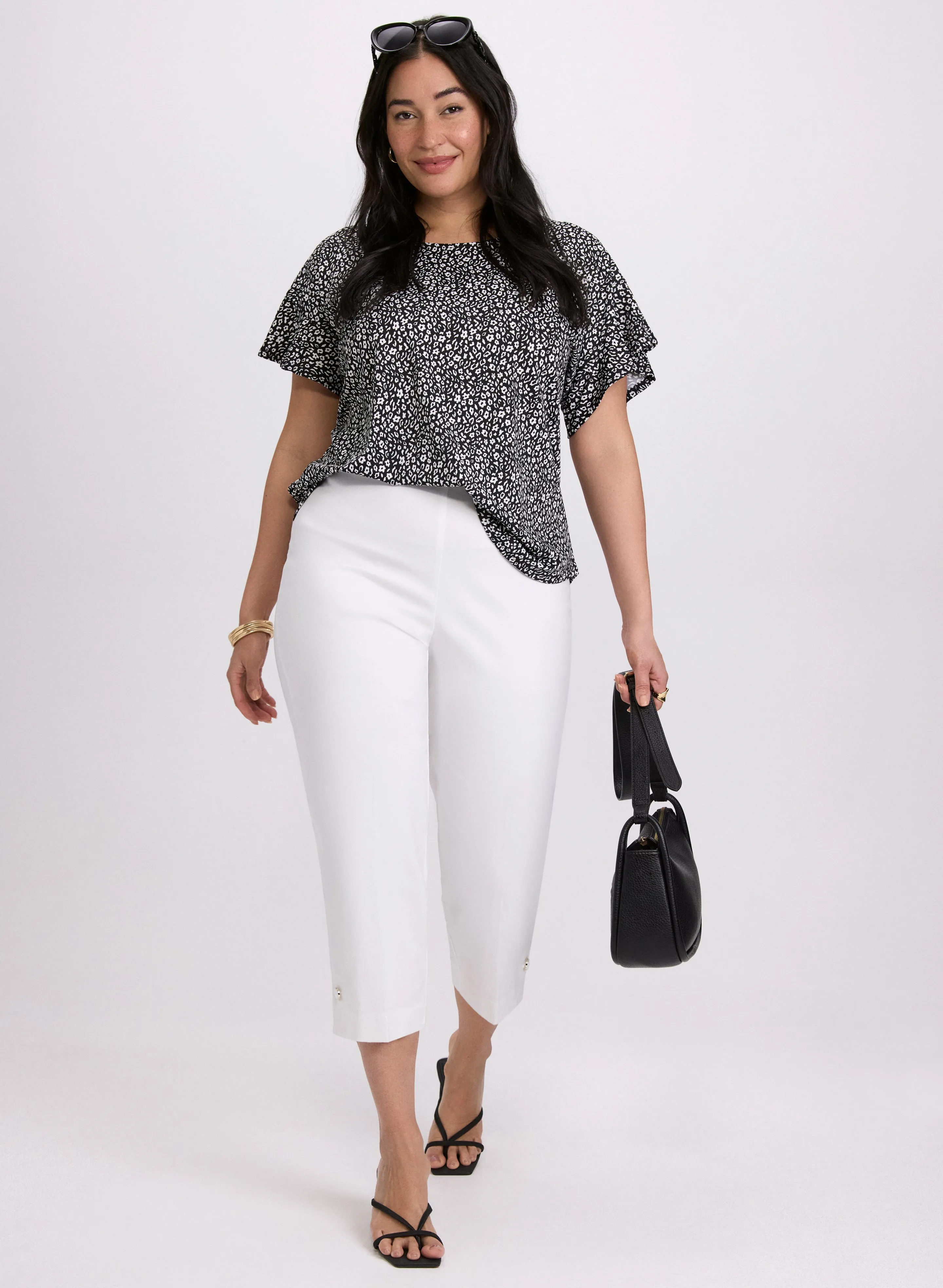 Floral Flutter Sleeve Top sold by Laura product image thumbnail 3