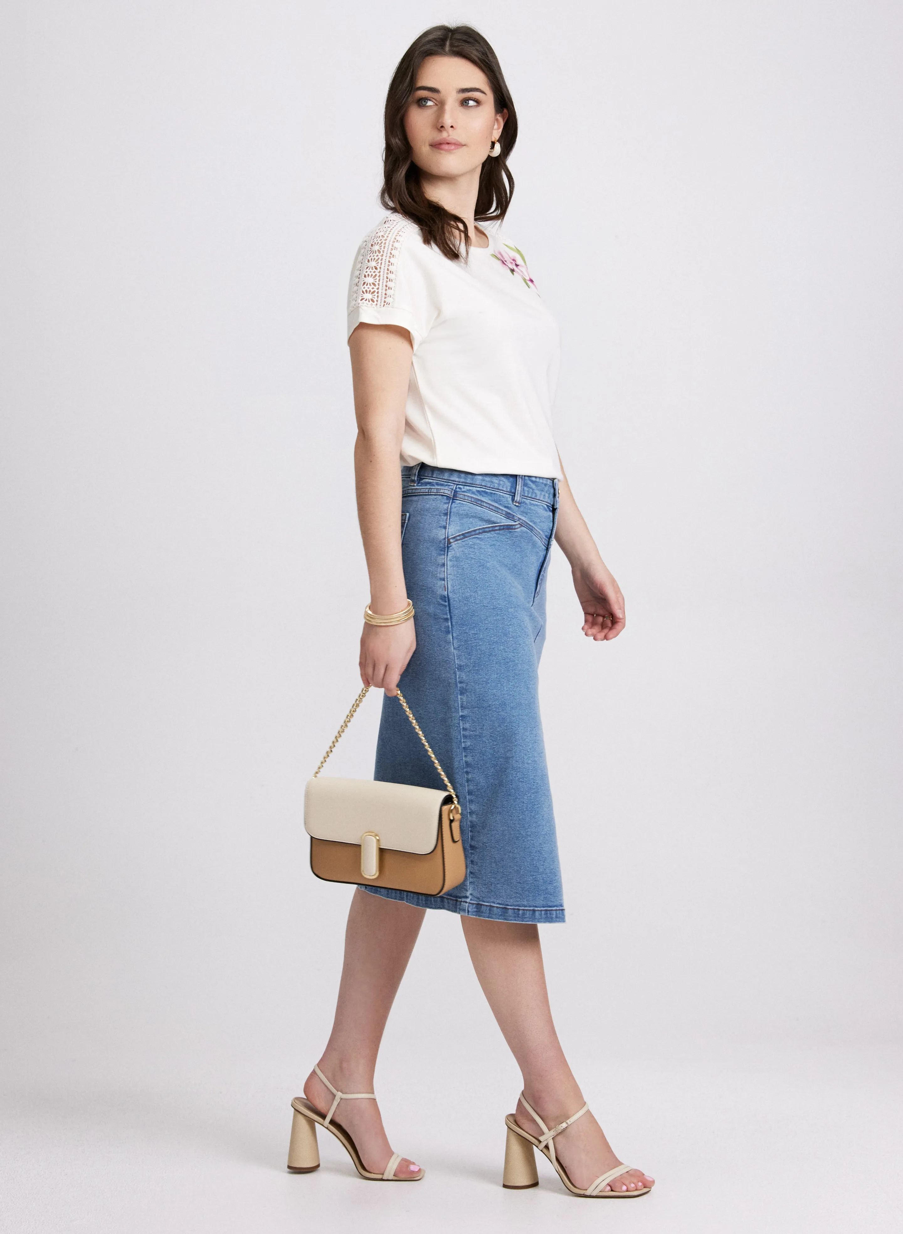 Denim Midi Skirt sold by Laura product image thumbnail 2