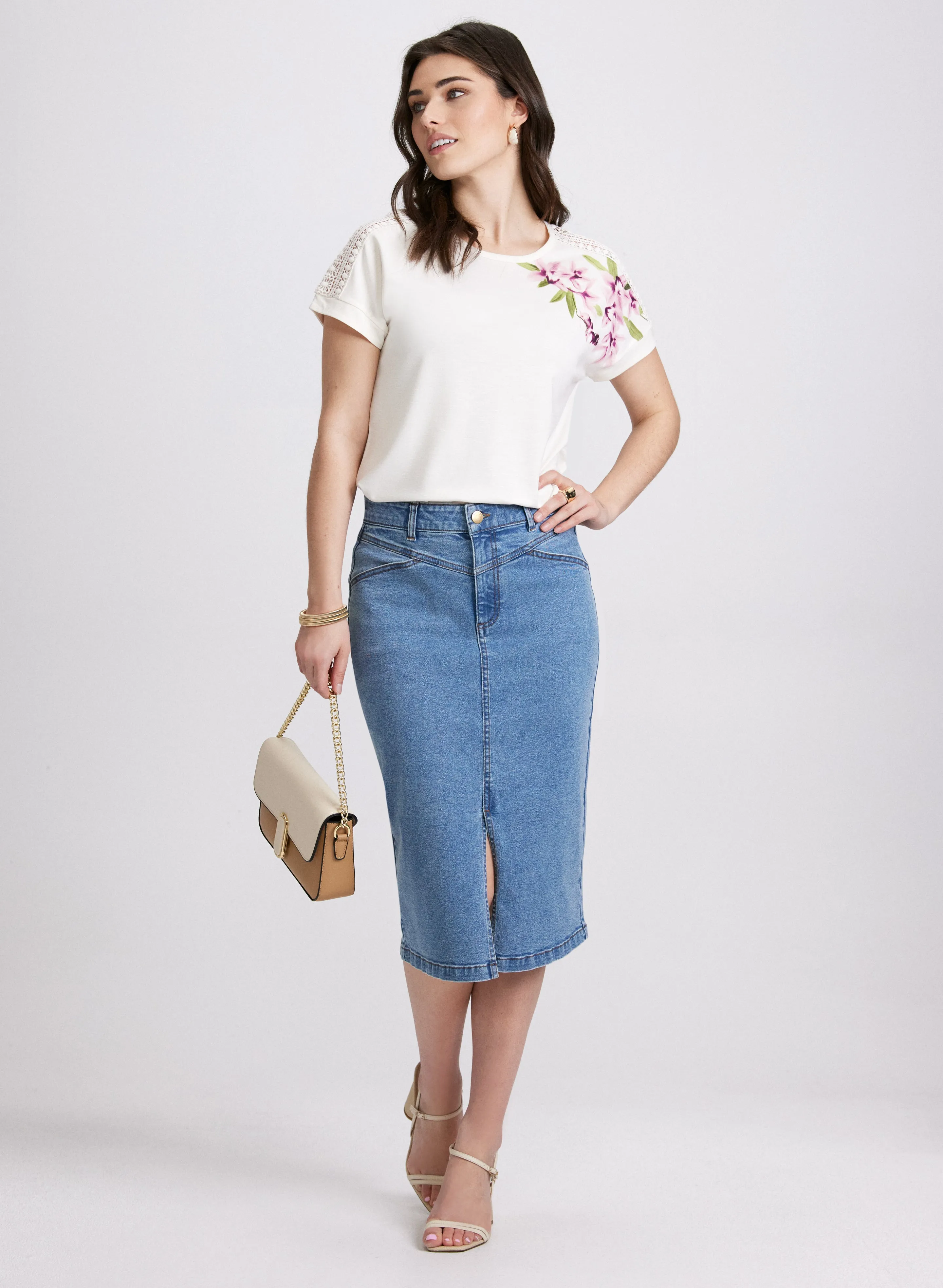 Denim Midi Skirt sold by Laura product image thumbnail 4