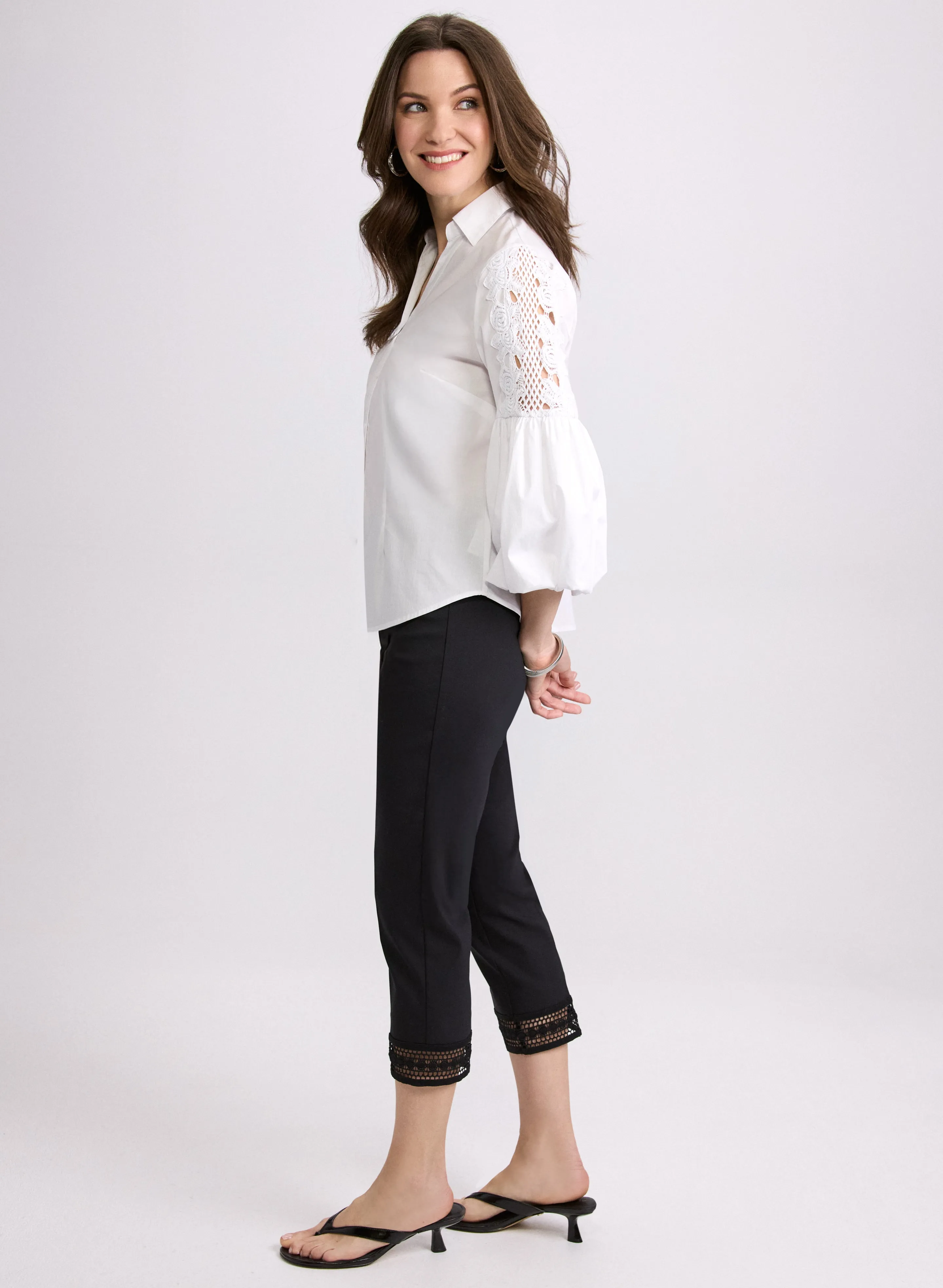 Lace Trim Capris sold by Laura product image thumbnail 3