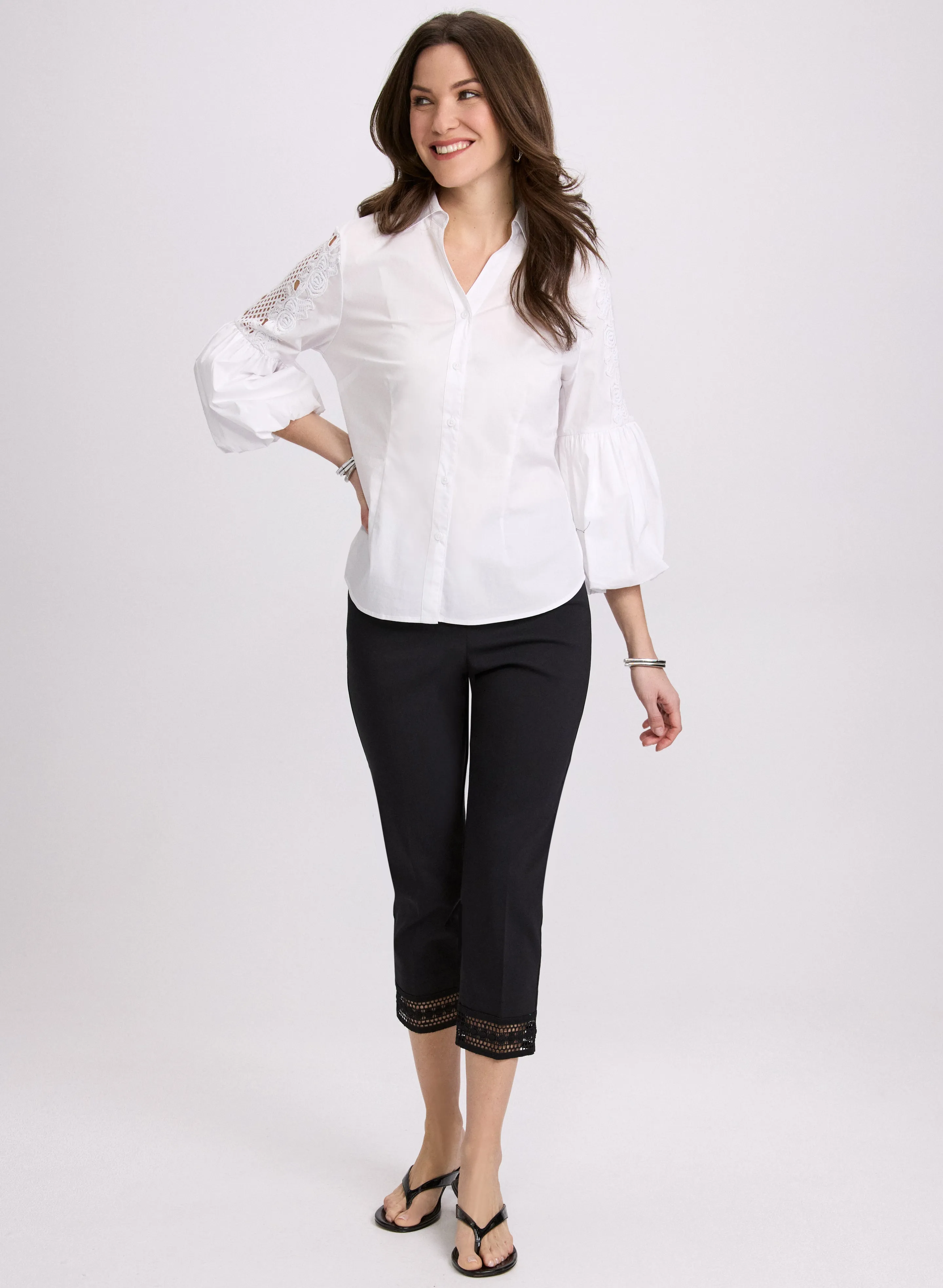 Lace Trim Capris sold by Laura product image thumbnail 5