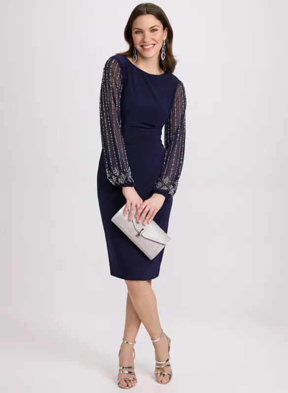 Beaded Sleeve Dress sold by Laura