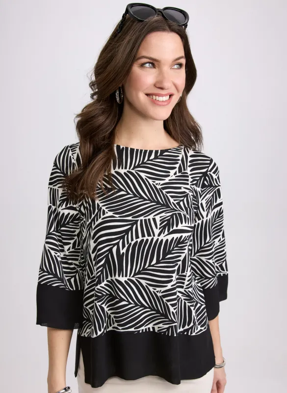 Leaf Print Top sold by Laura