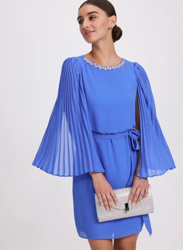 Embellished Cape Sleeve Dress sold by Laura