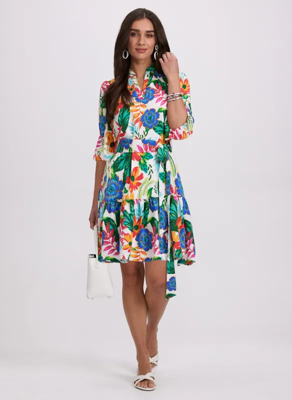 Tropical Floral Print Dress sold by Laura