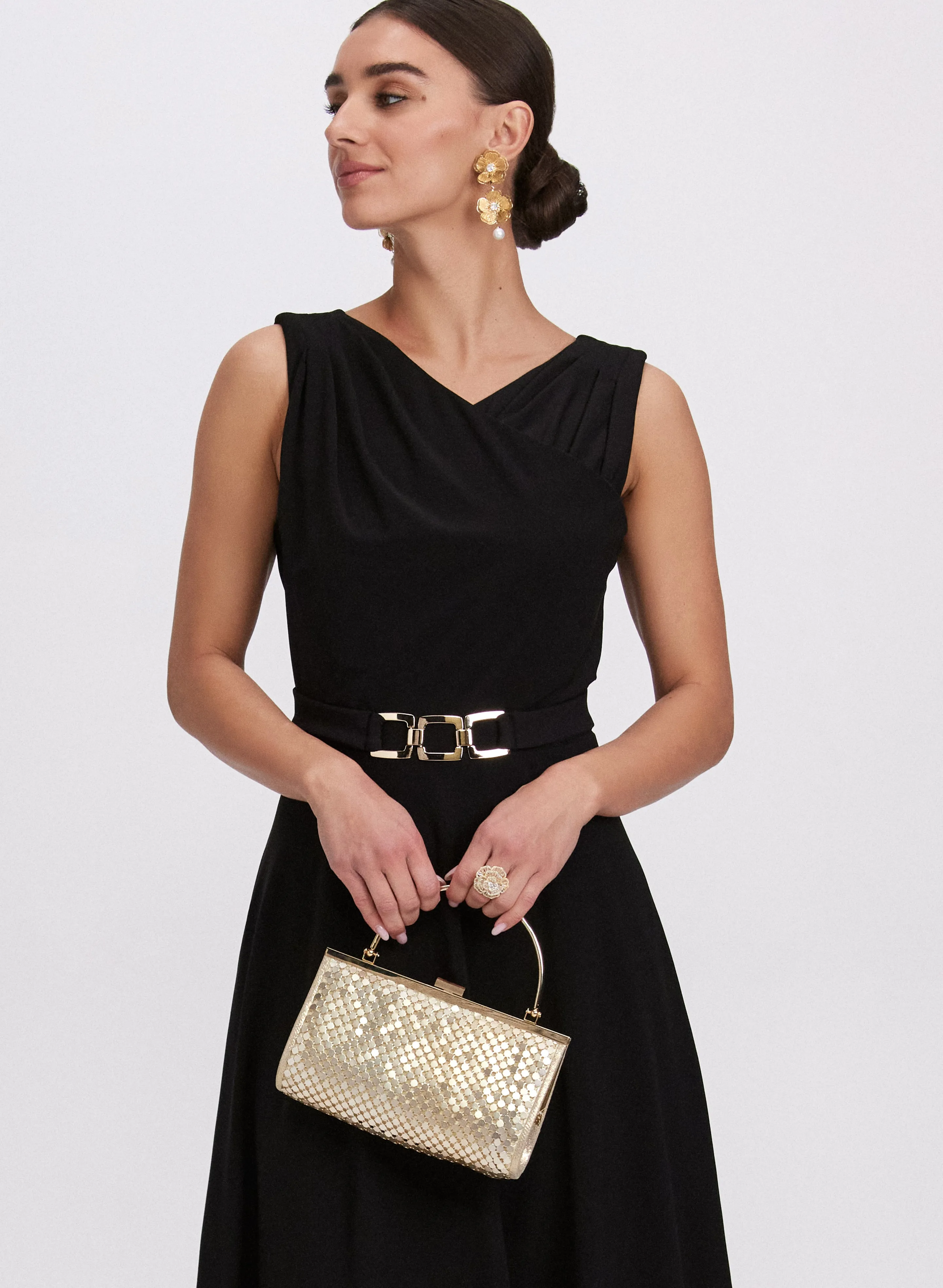 Belted Pleat Detail Dress sold by Laura product image thumbnail 4